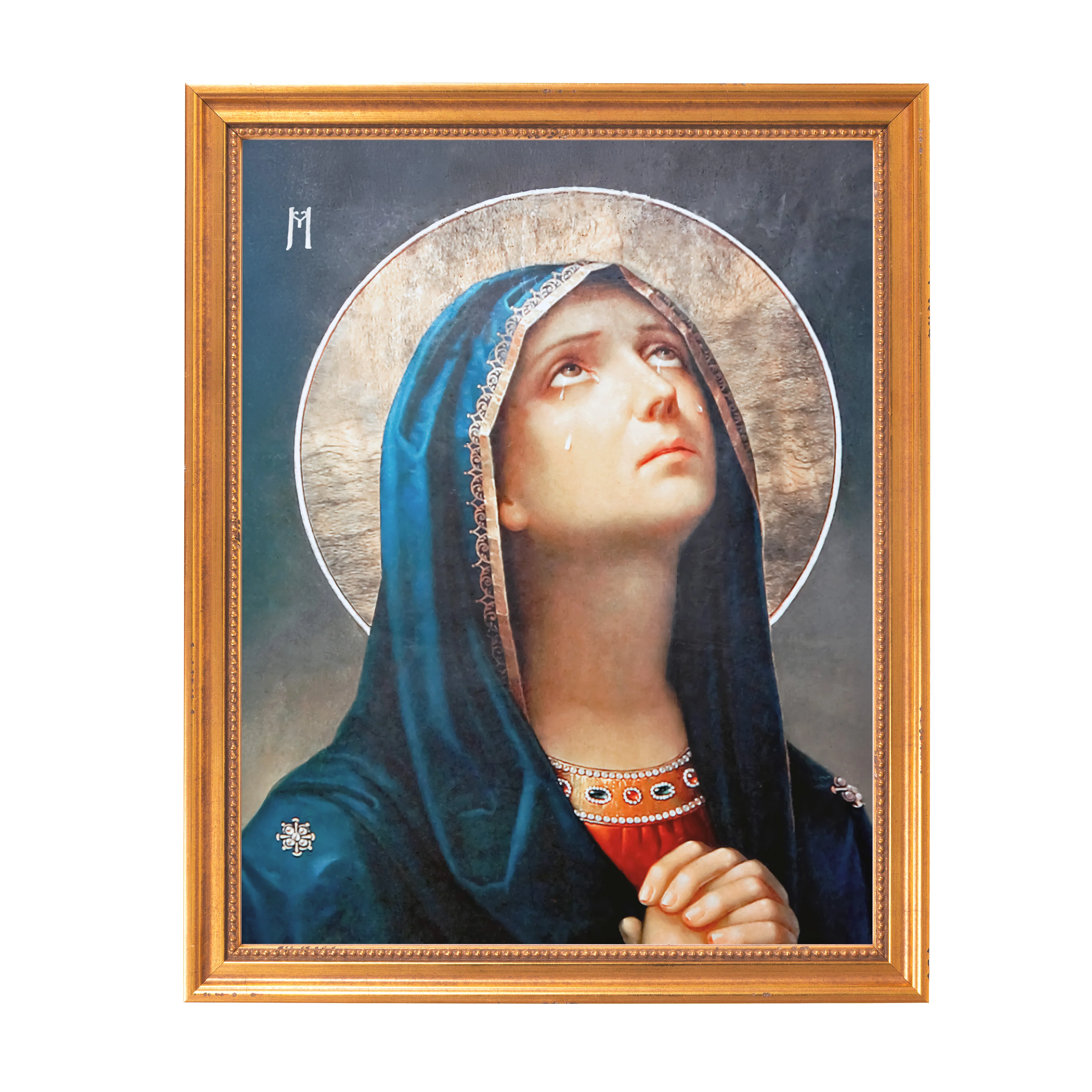 Our Lady of Sorrows in Prayer Framed Canvas - Sacred Classics Collection - Image 6