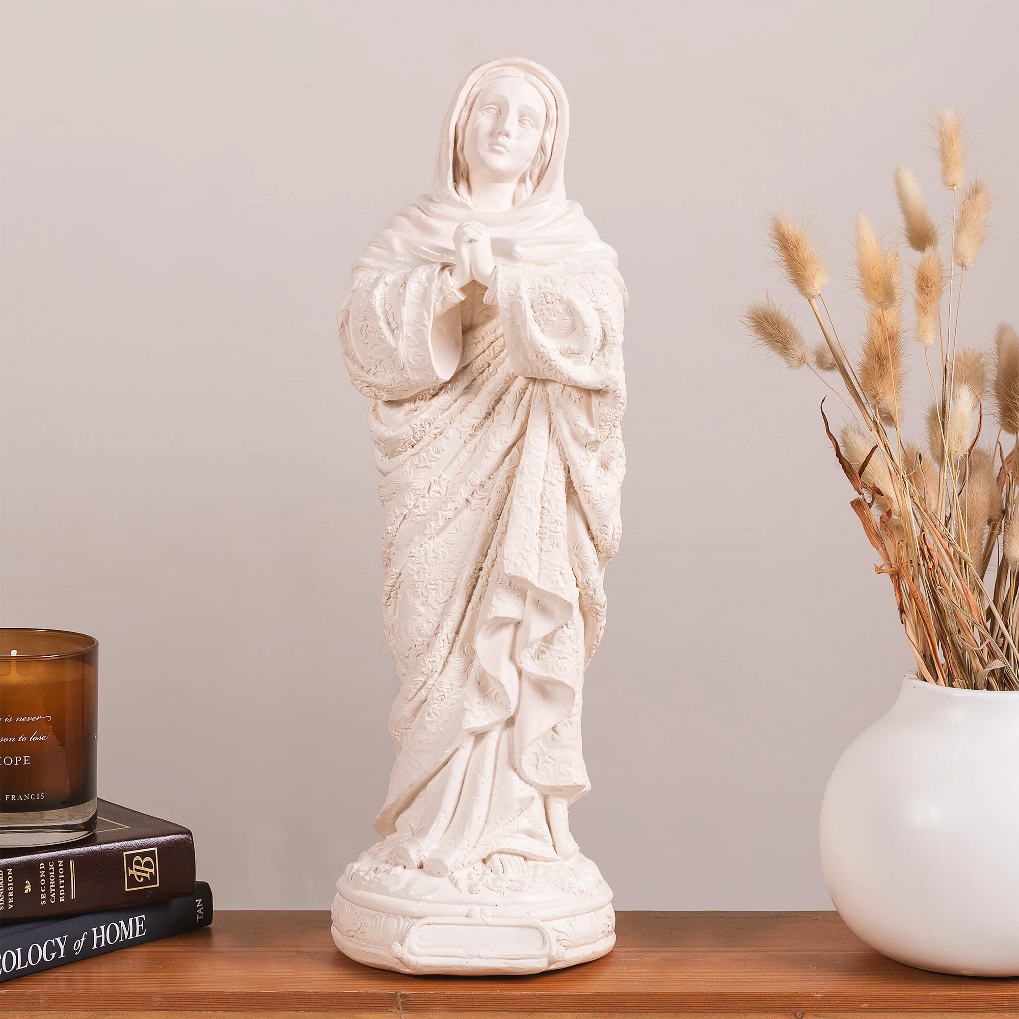 Our Lady of Sorrows Statue - White or Hand Painted -16"