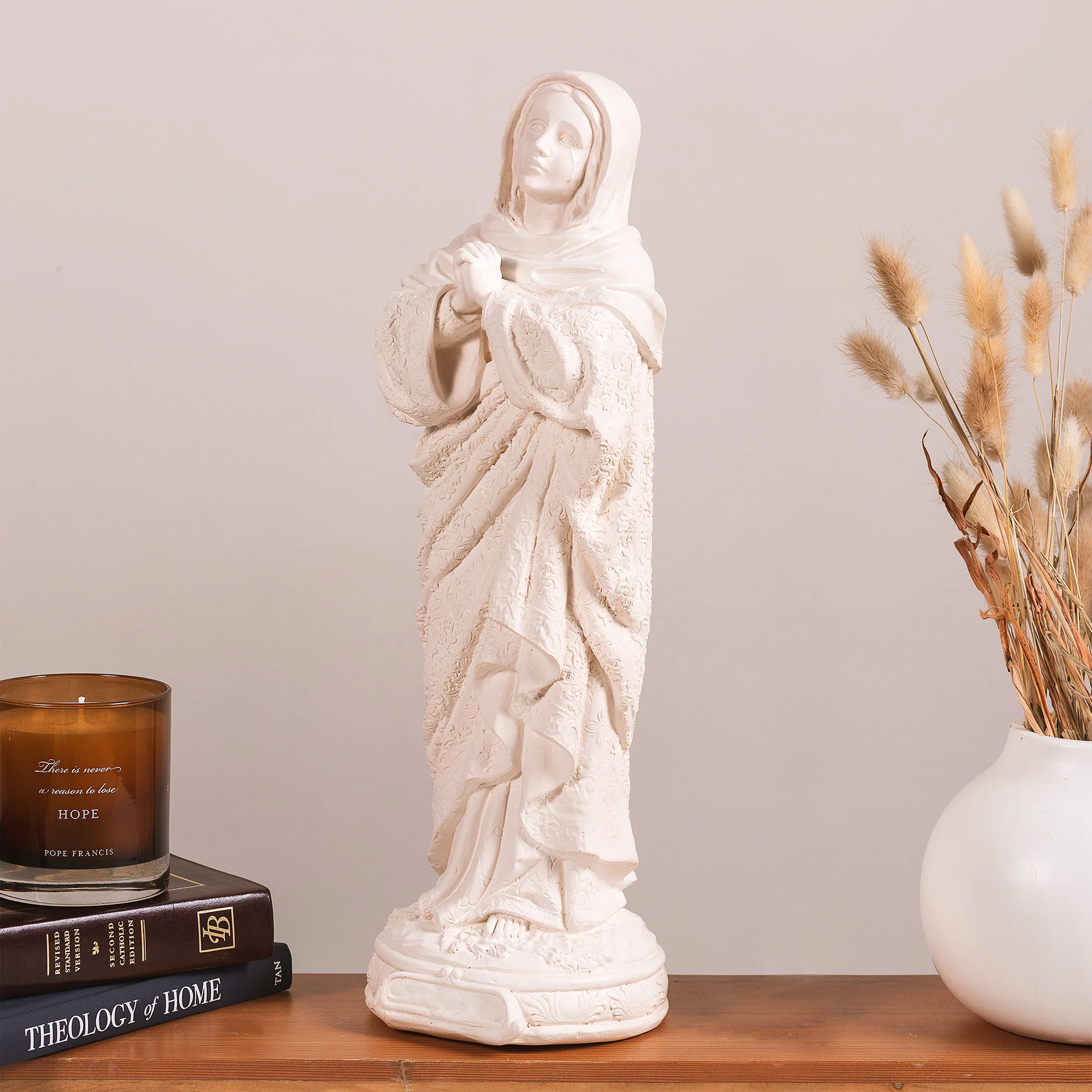 Our Lady of Sorrows Statue - White or Hand Painted -16" - Image 2