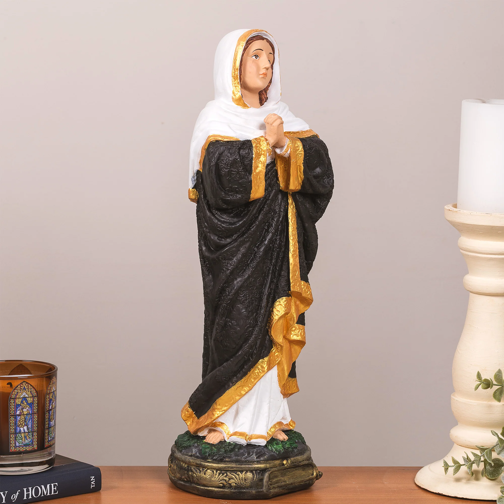 Our Lady of Sorrows Statue - White or Hand Painted -16" - Image 6