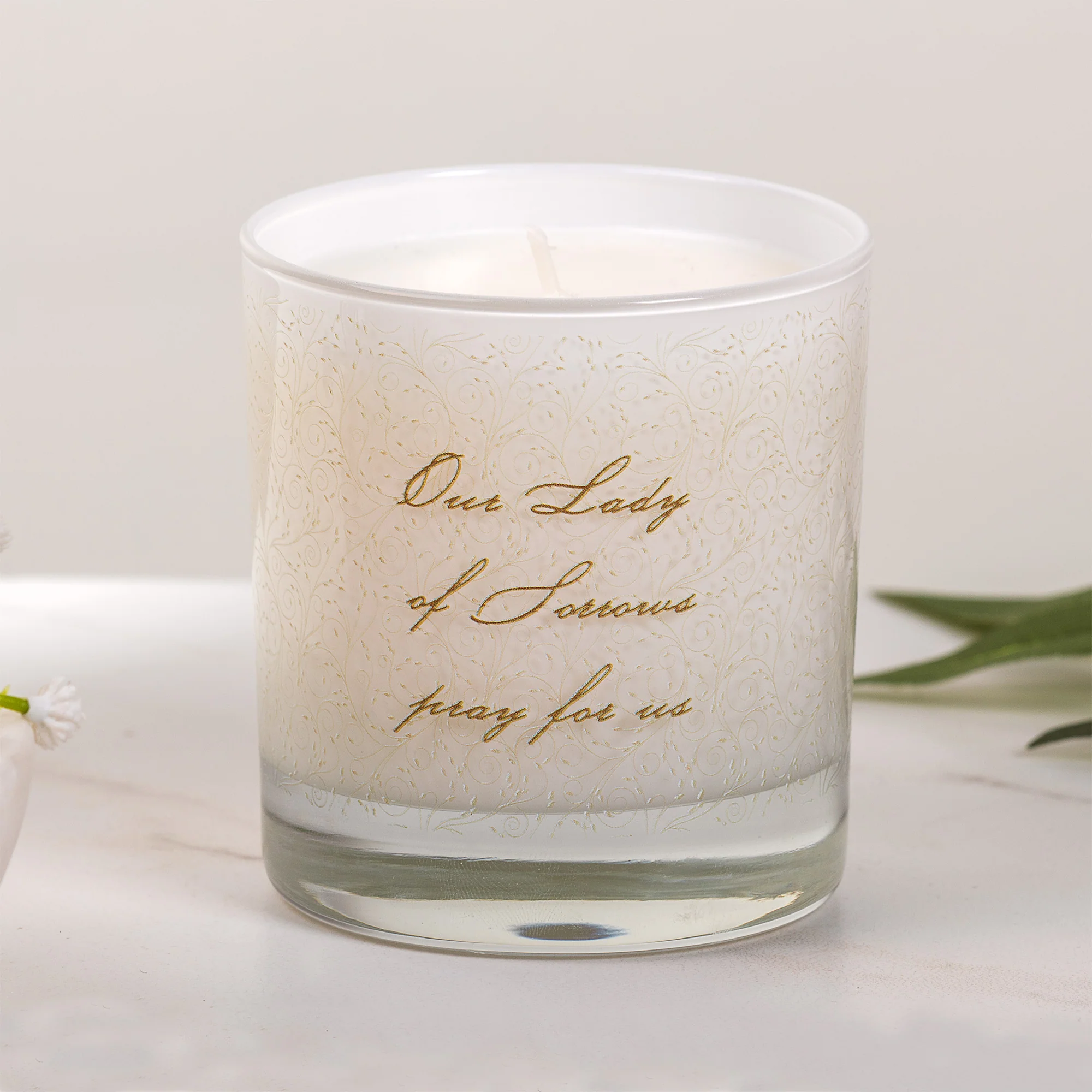 Our Lady of Sorrows Toile Candle - Image 2
