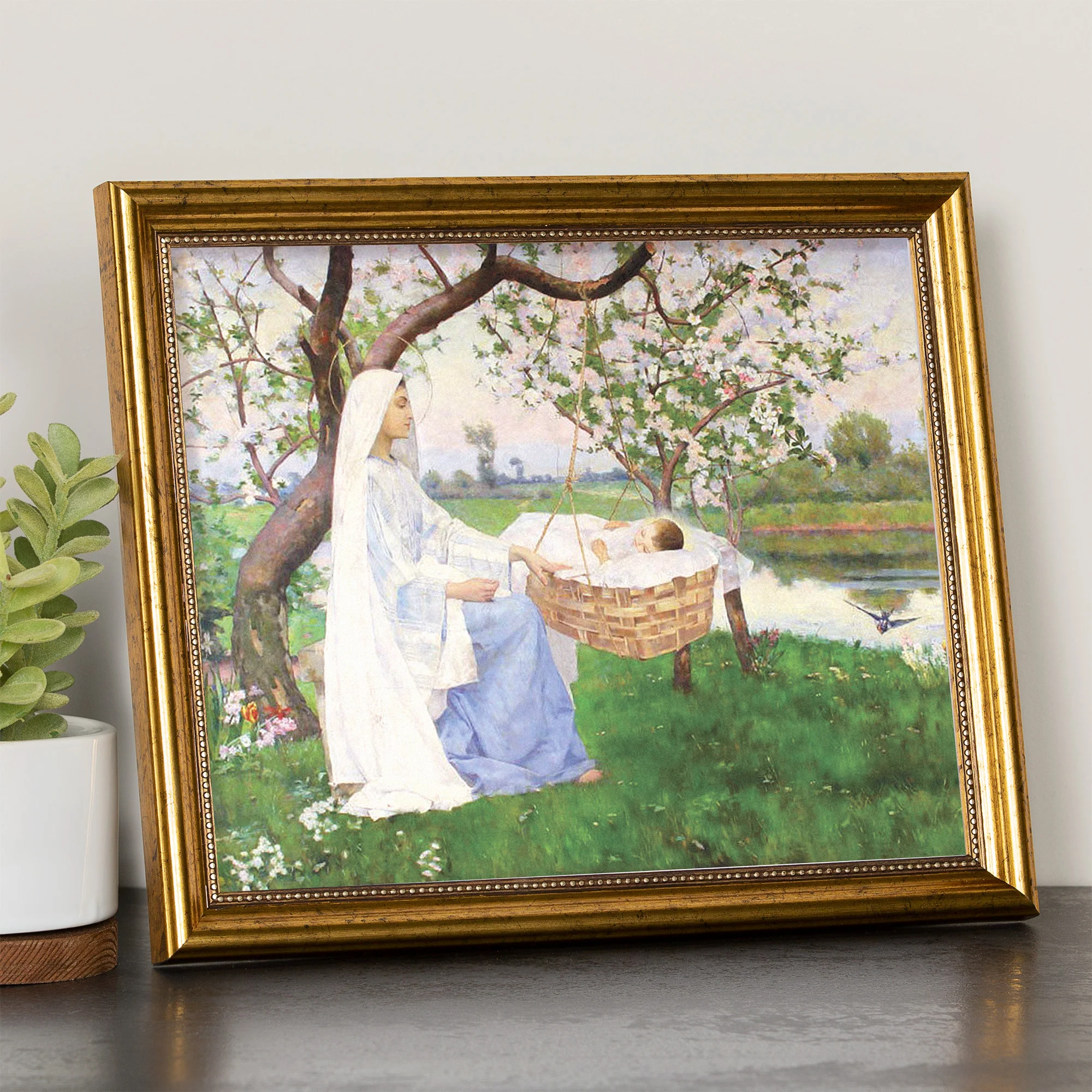 Our Lady of Spring Antique Gold Framed Print - 8" x 10" - Image 2