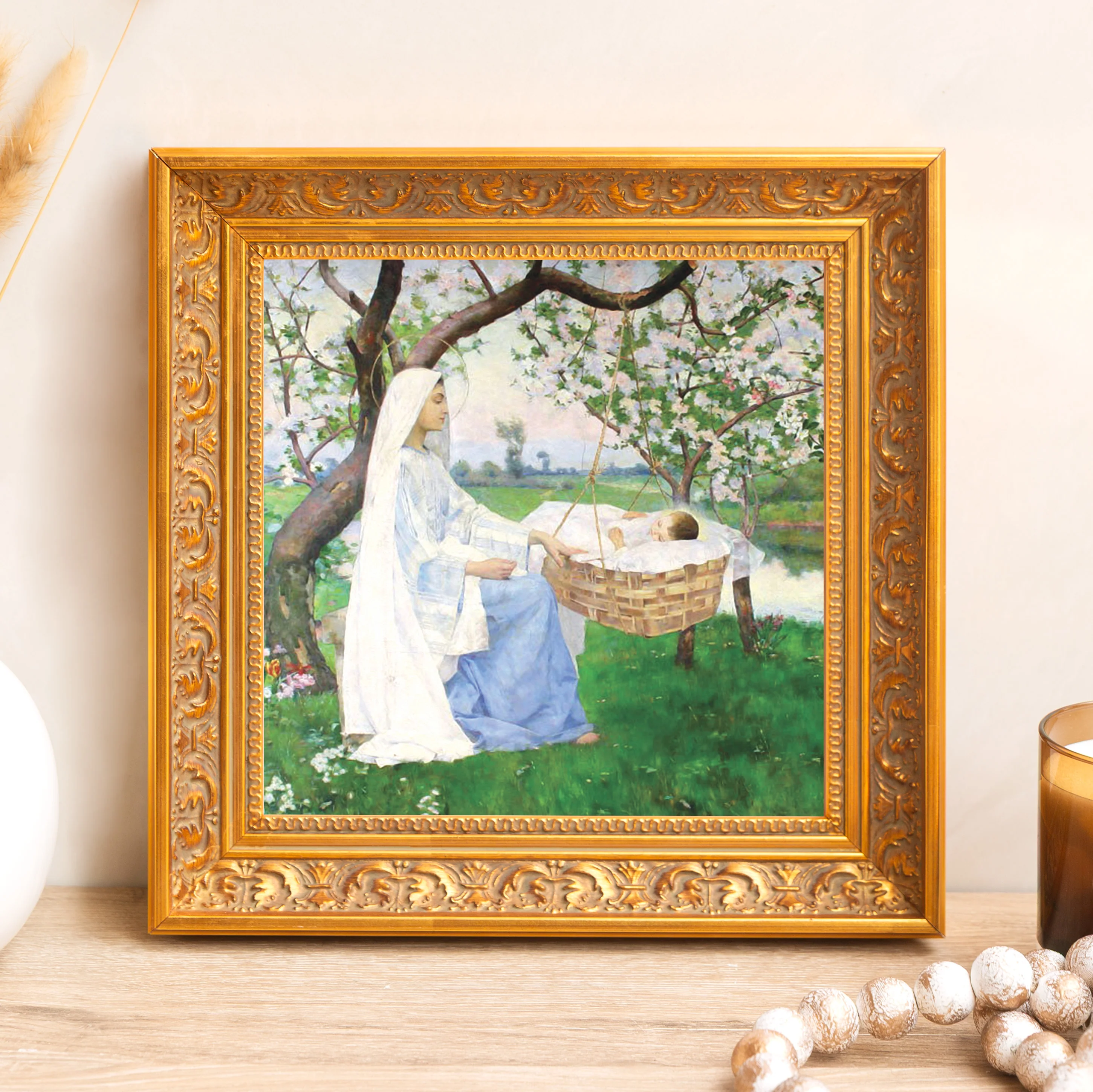 Our Lady of Spring Framed Canvas - Sacred Mini Collection