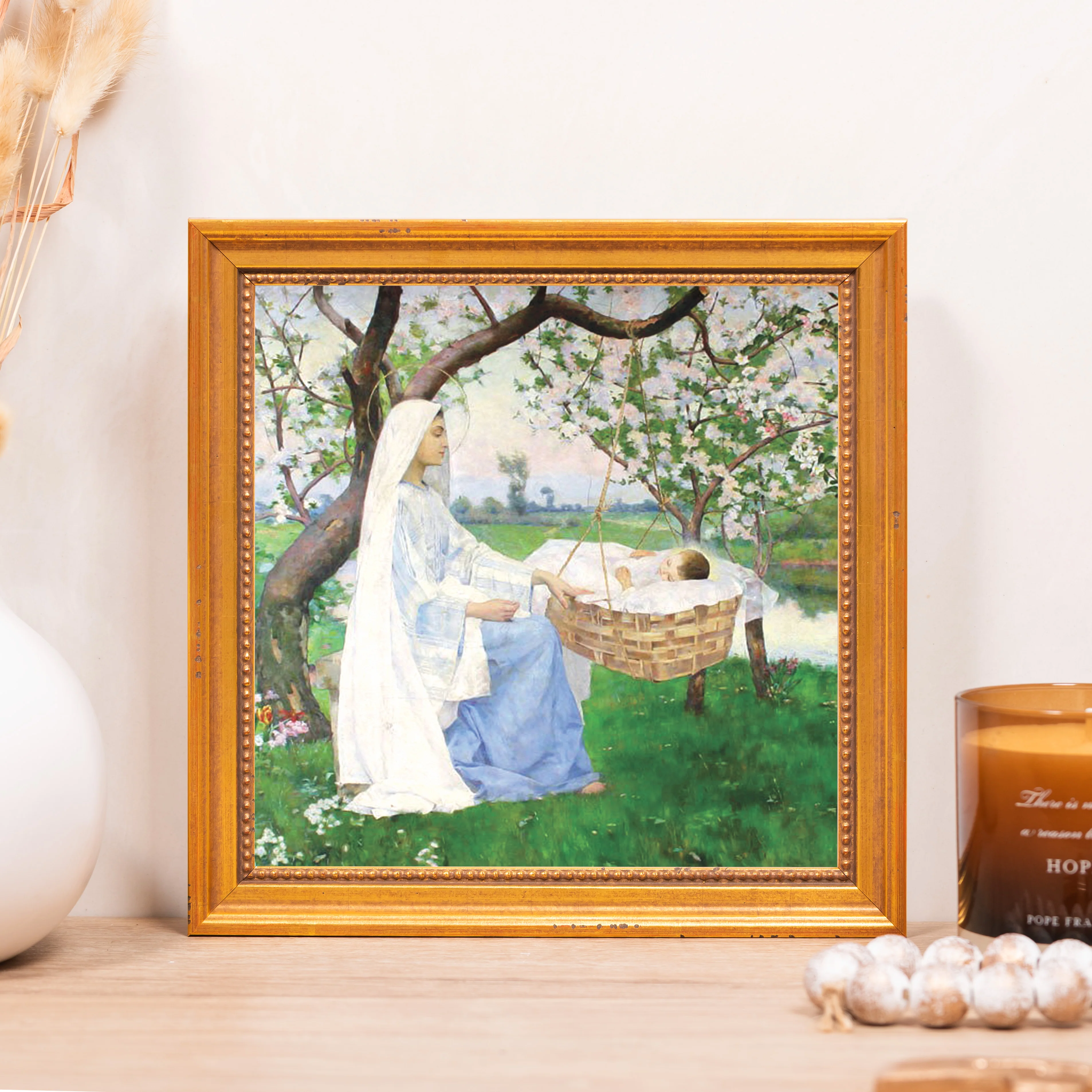 Our Lady of Spring Framed Canvas - Sacred Mini Collection - Image 4