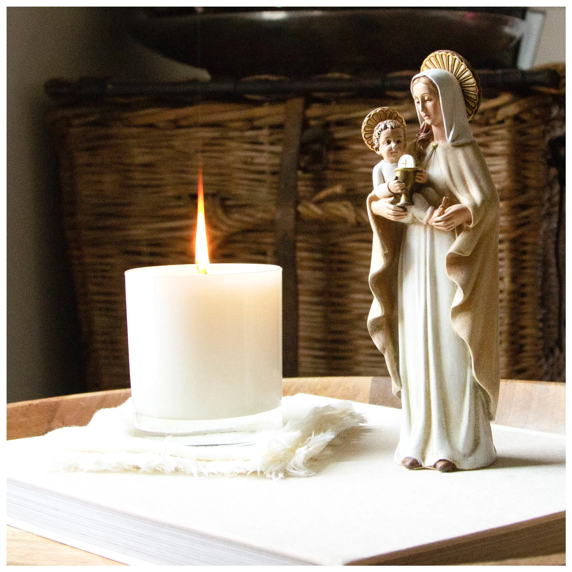 Our Lady of the Blessed Sacrament Statue - 8"