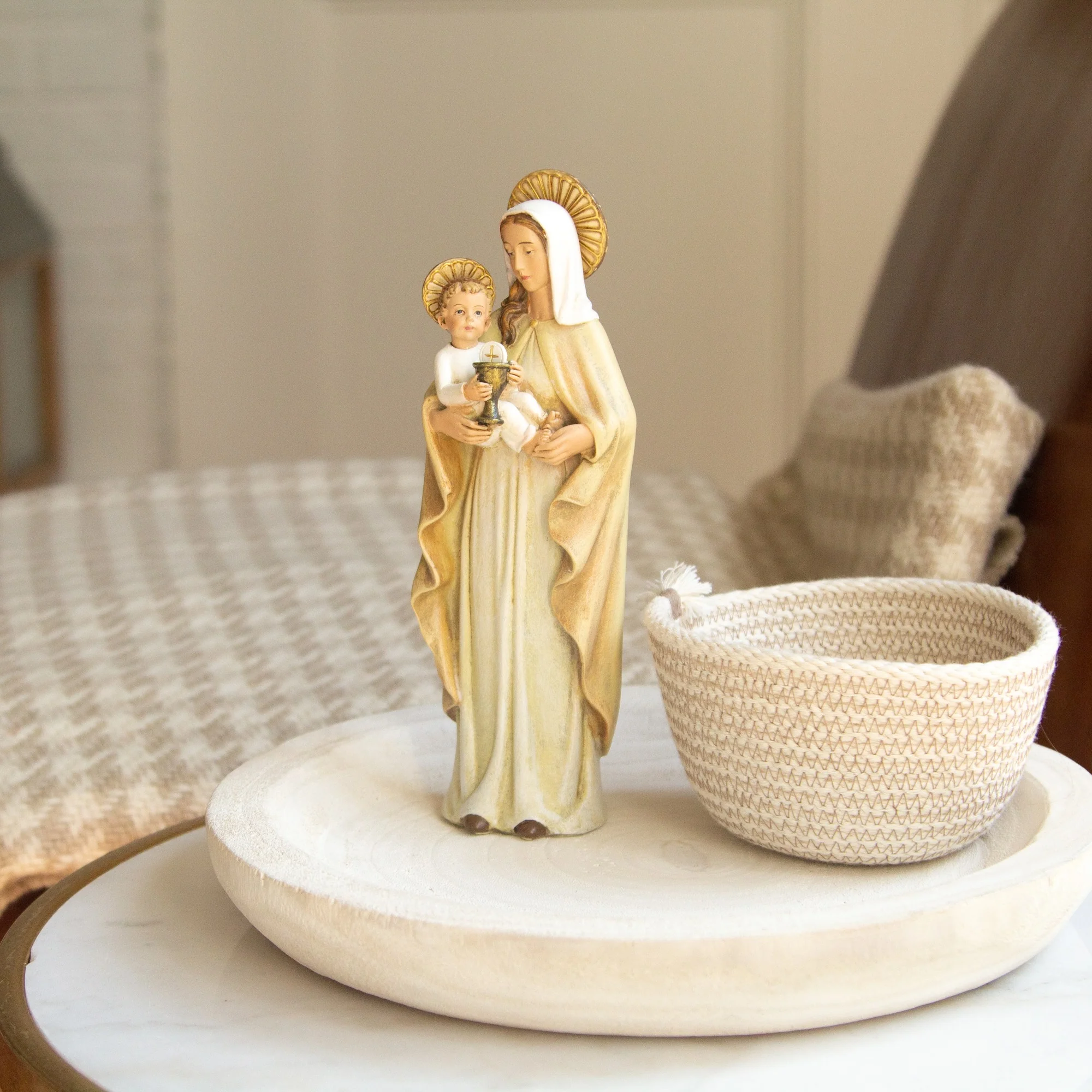 Our Lady of the Blessed Sacrament Statue - 8" - Image 3