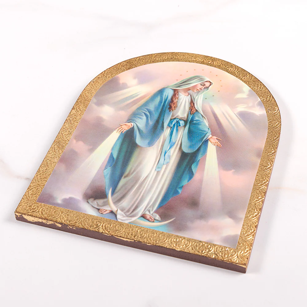 Our Lady of the Miraculous Medal Italian Plaque - Image 2