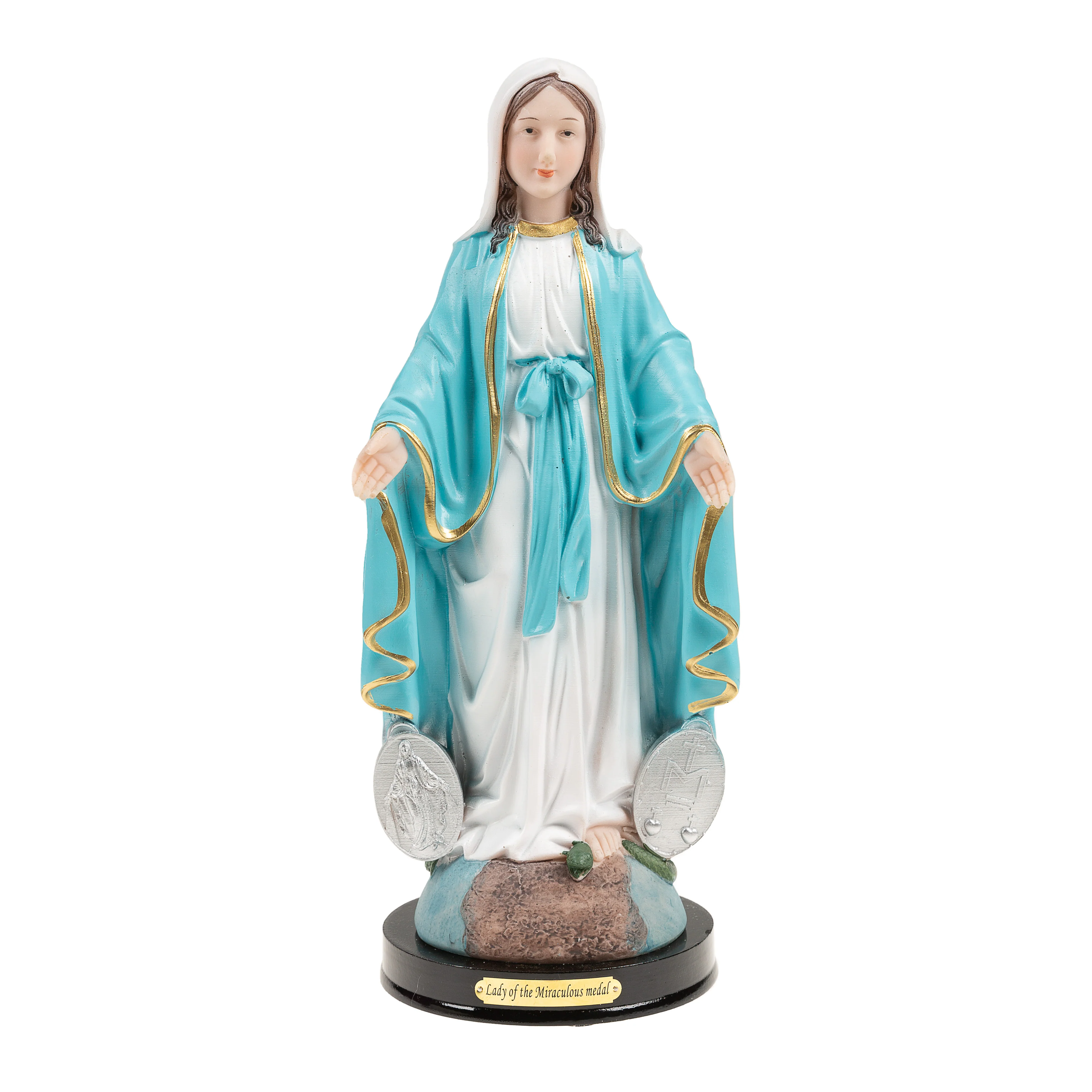Our Lady of the Miraculous Medal with Medals Statue - 12"