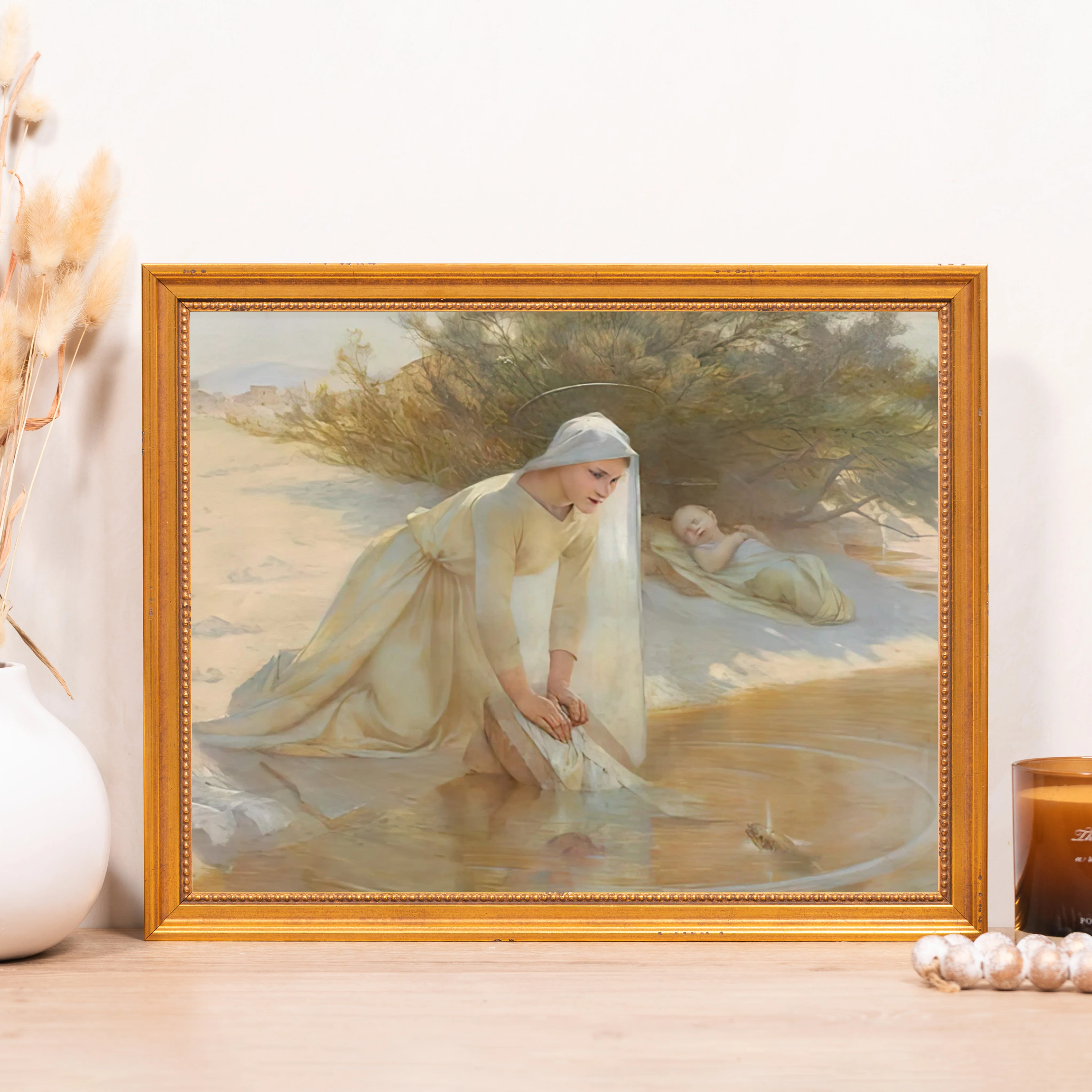 Our Lady of the Waters Framed Canvas - Sacred Classics Collection - Image 4