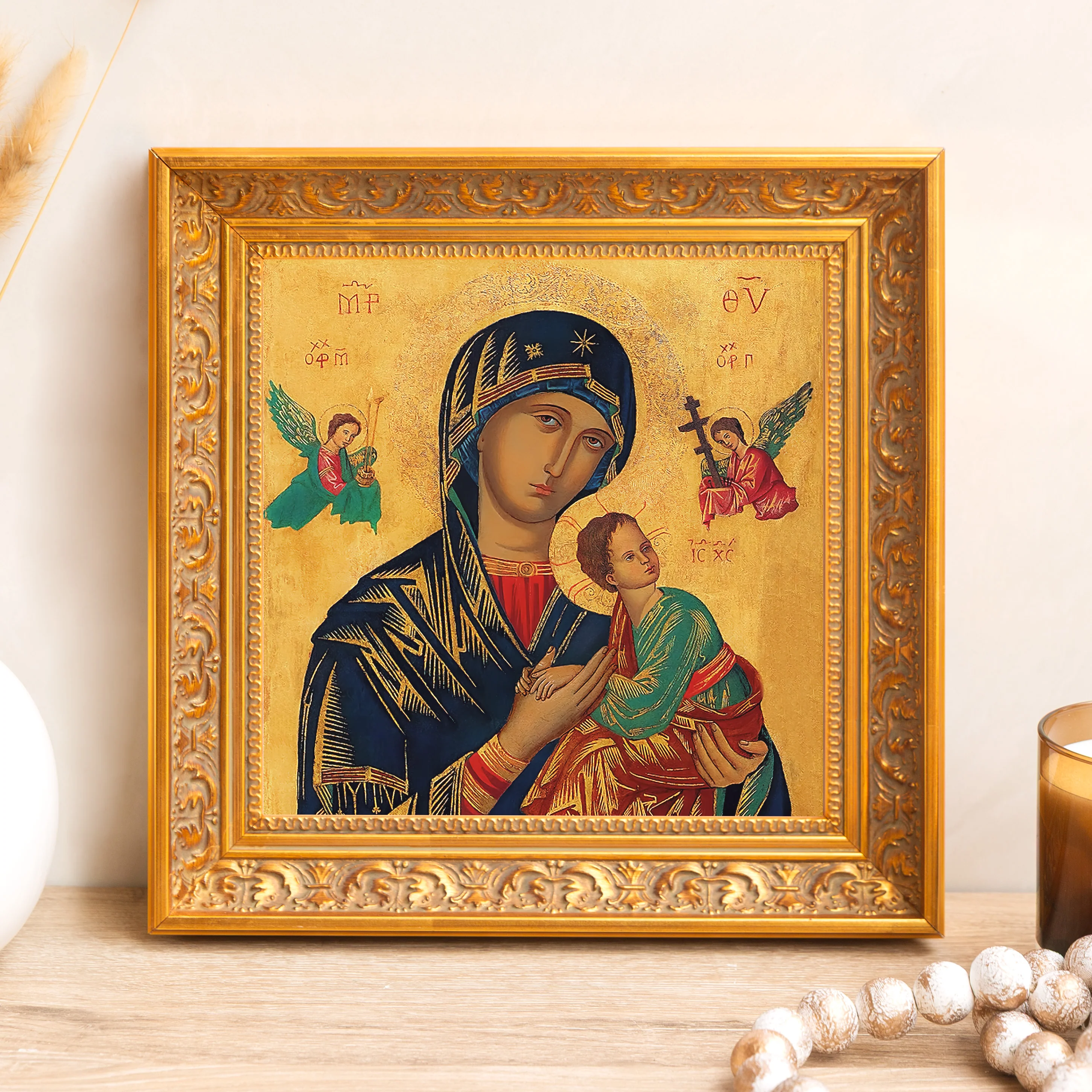 Our Lady Perpetual Help Framed Canvas - Sacred Mini Collection