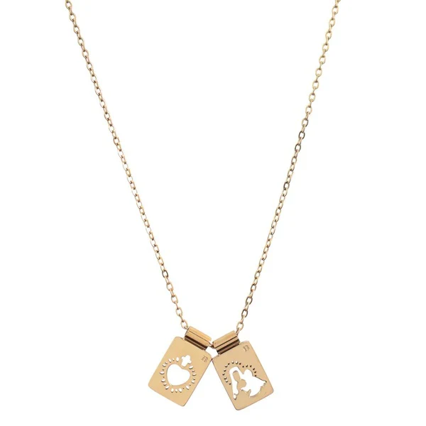 Our Lady & Sacred Heart Mini Scapular Necklace - Image 2