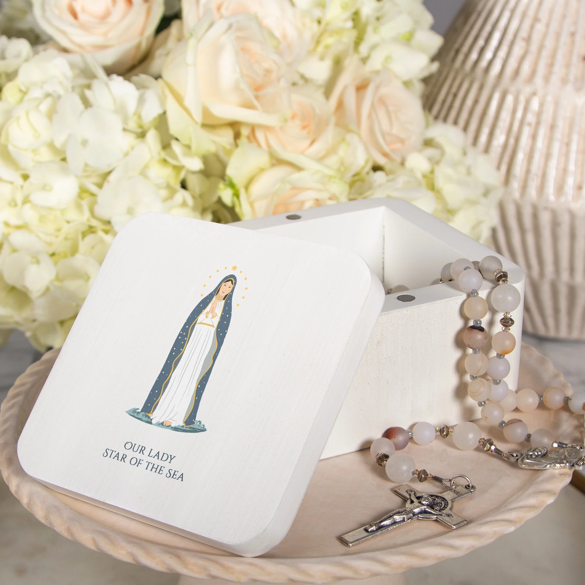 Our Lady Star of Sea White Magnetic box