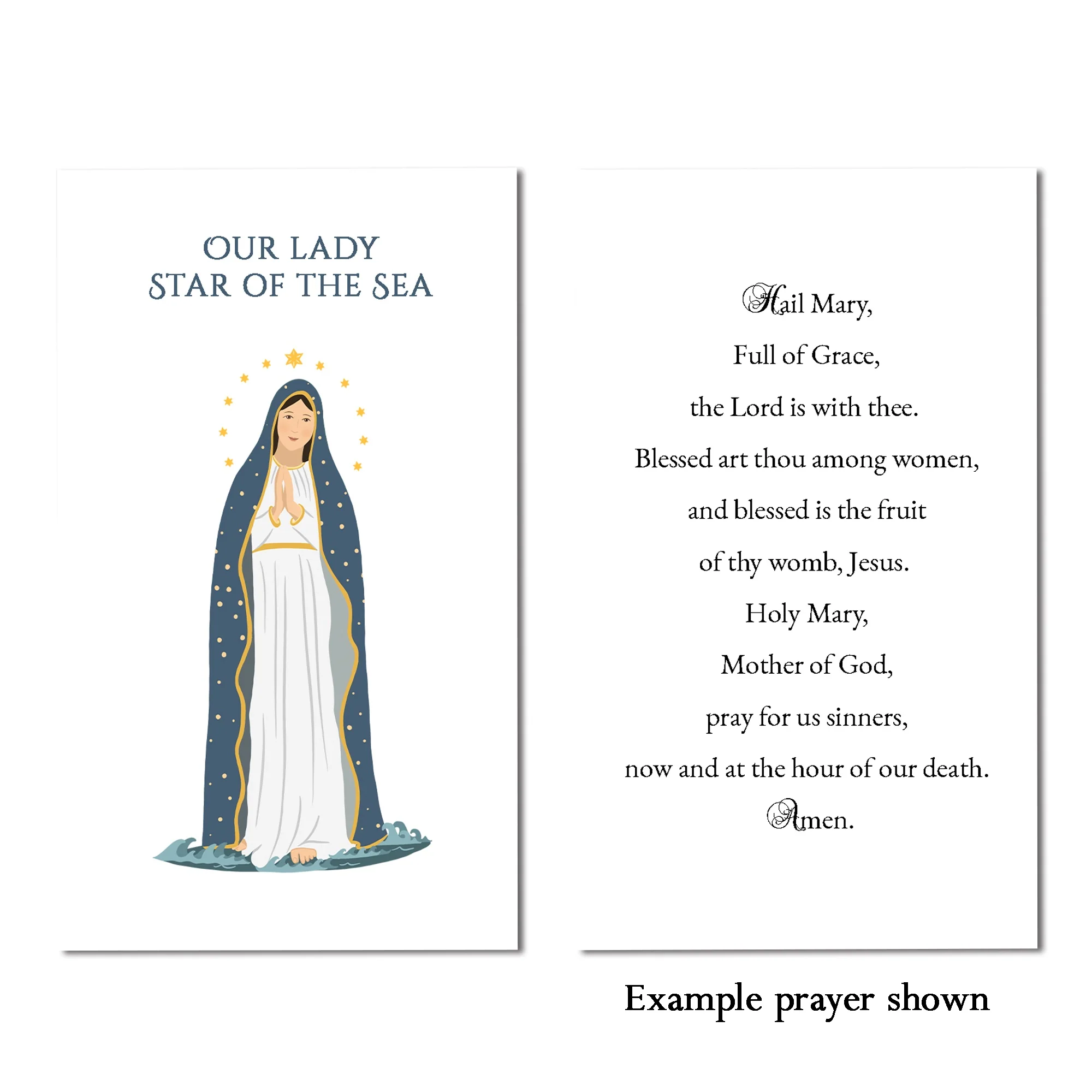 Our Lady Star of the Sea Personalized Prayer Card