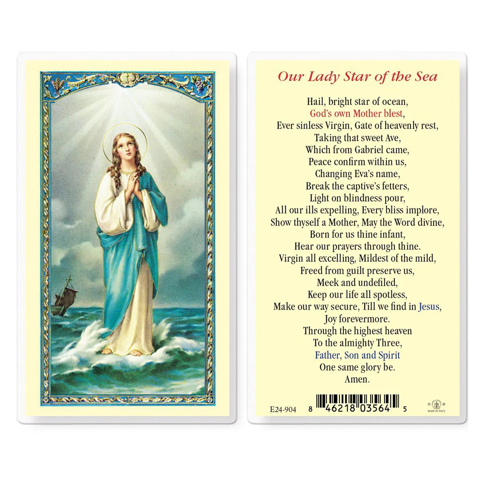 Our Lady Star of the Sea Prayer Card