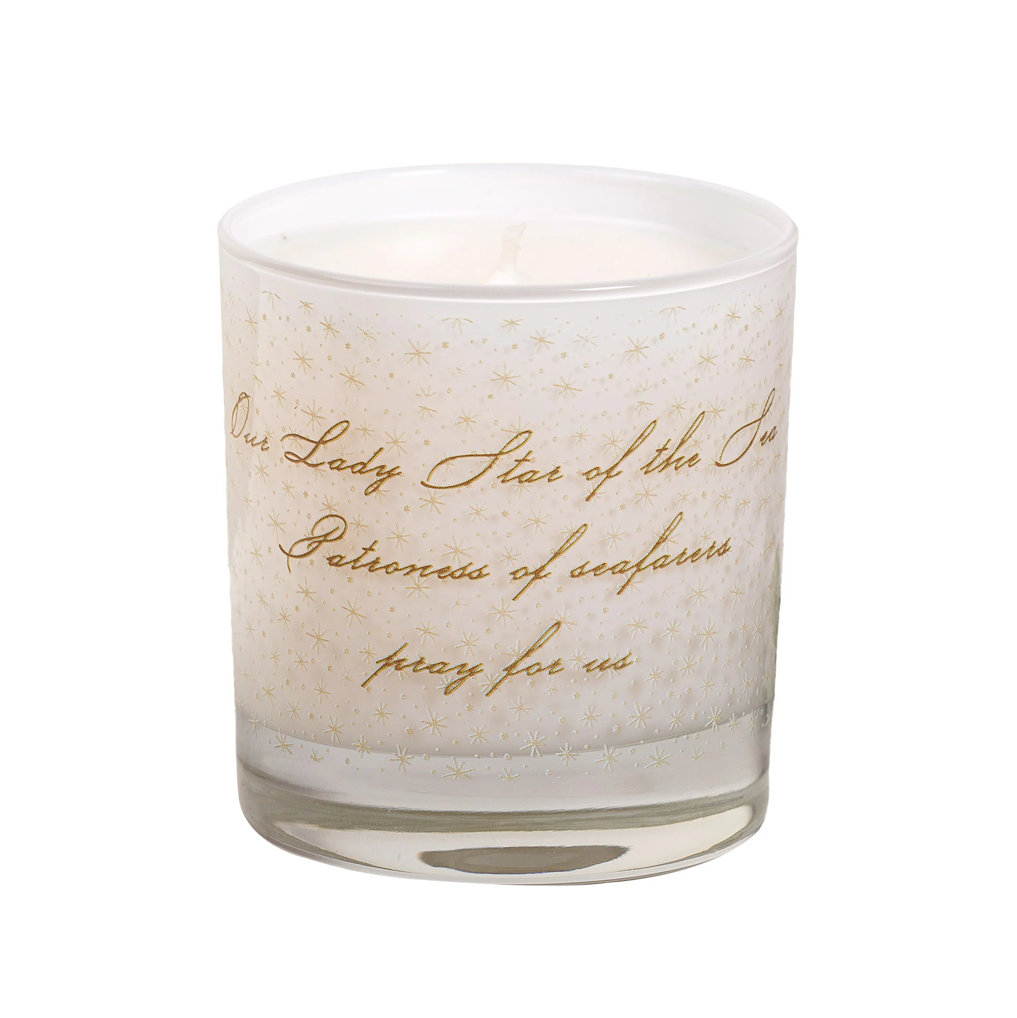 Our Lady Star of the Sea Toile Candle - Image 2