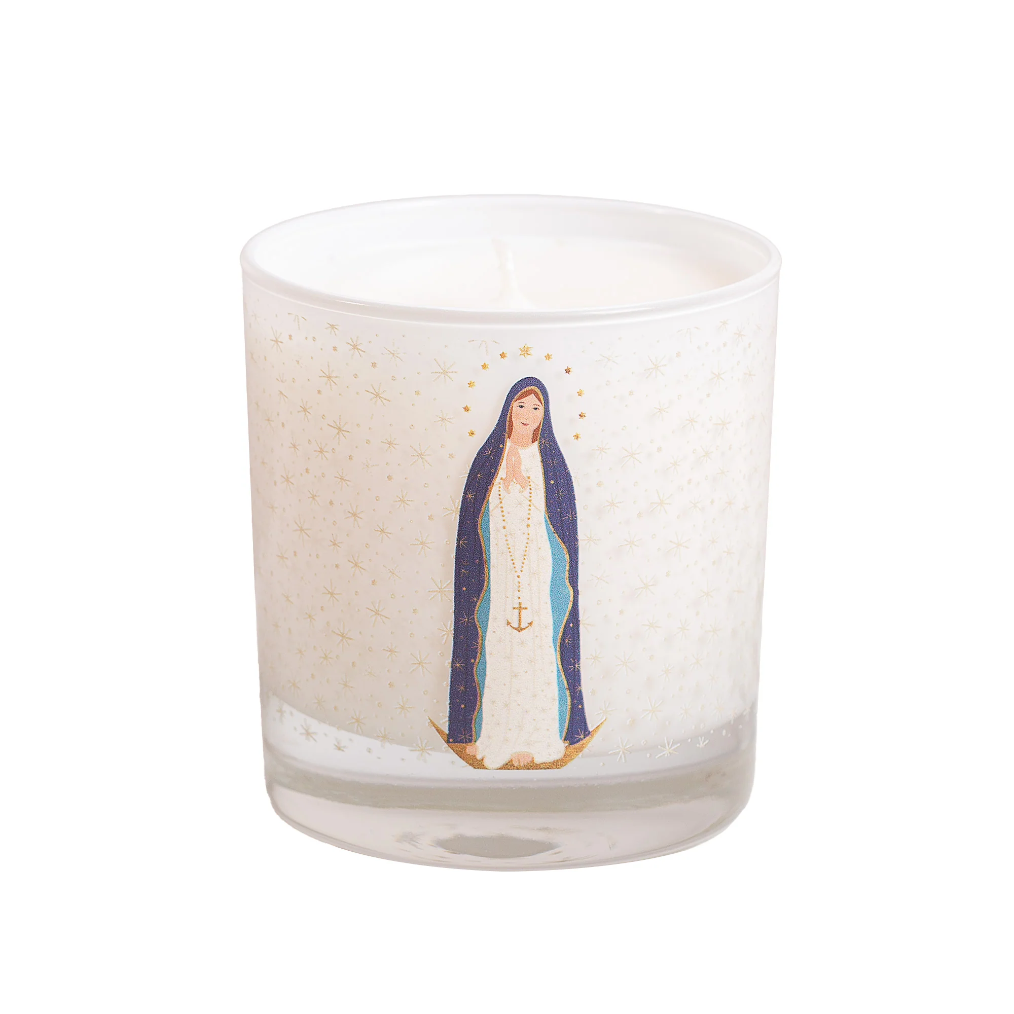 Our Lady Star of the Sea Toile Candle - Image 3