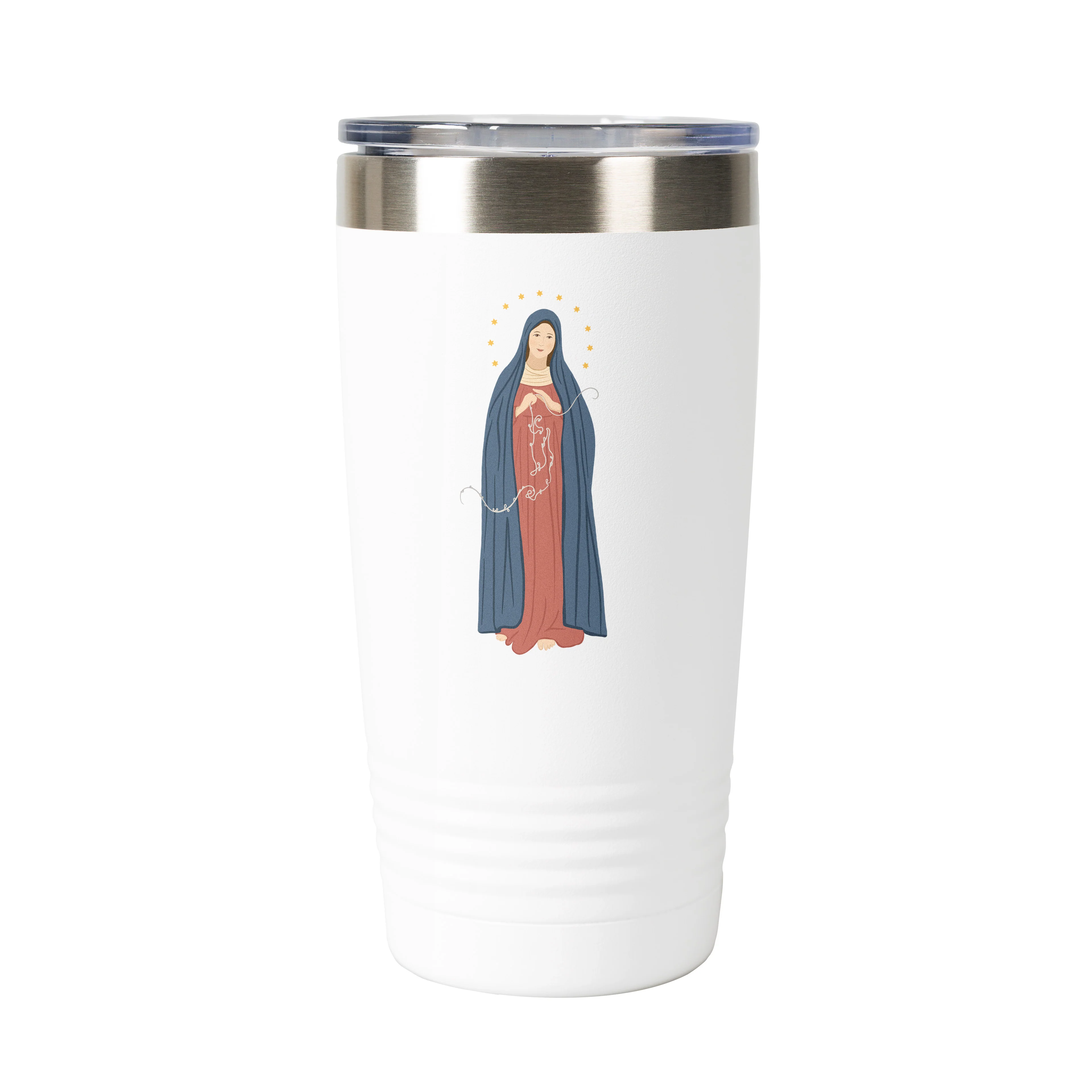 Our Lady Undoer of Knots Personalized 20 oz. White Tumbler
