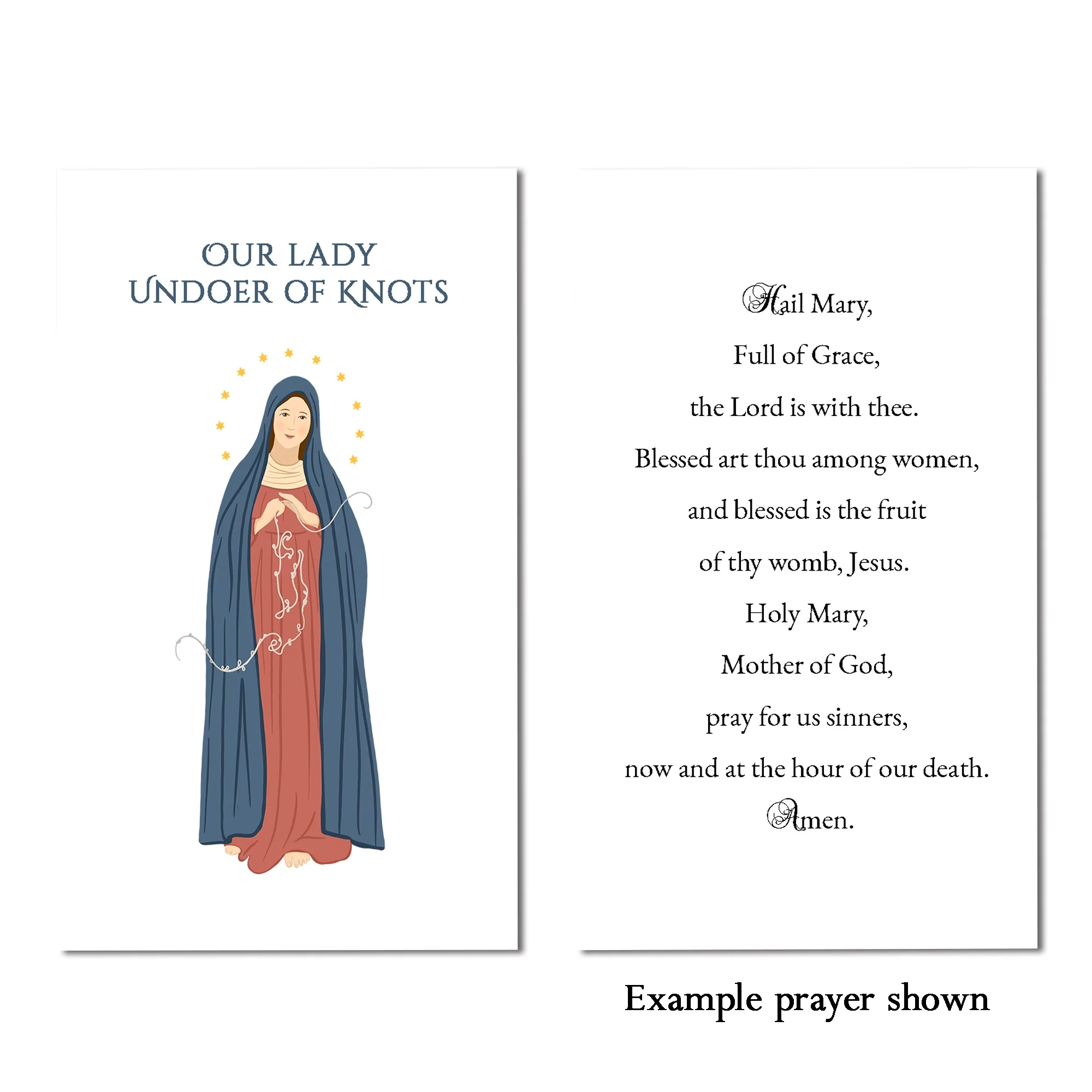 Our Lady Undoer of Knots Personalized Prayer Card - Image 2
