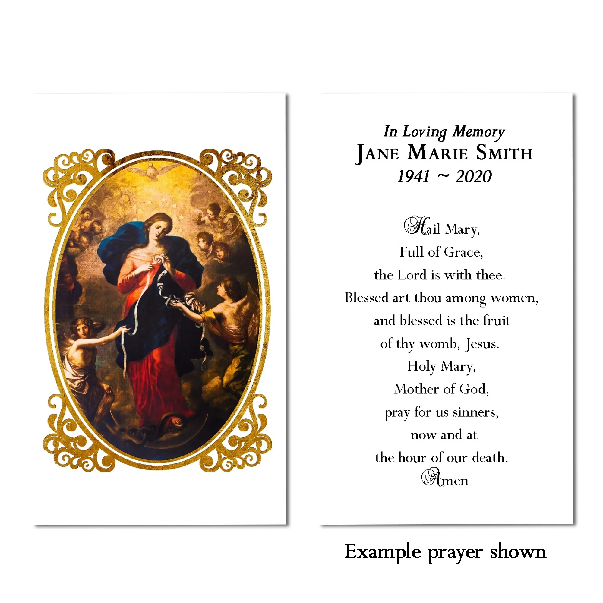 Laminated Our Lady Undoer of Knots Prayer Card - Image 2