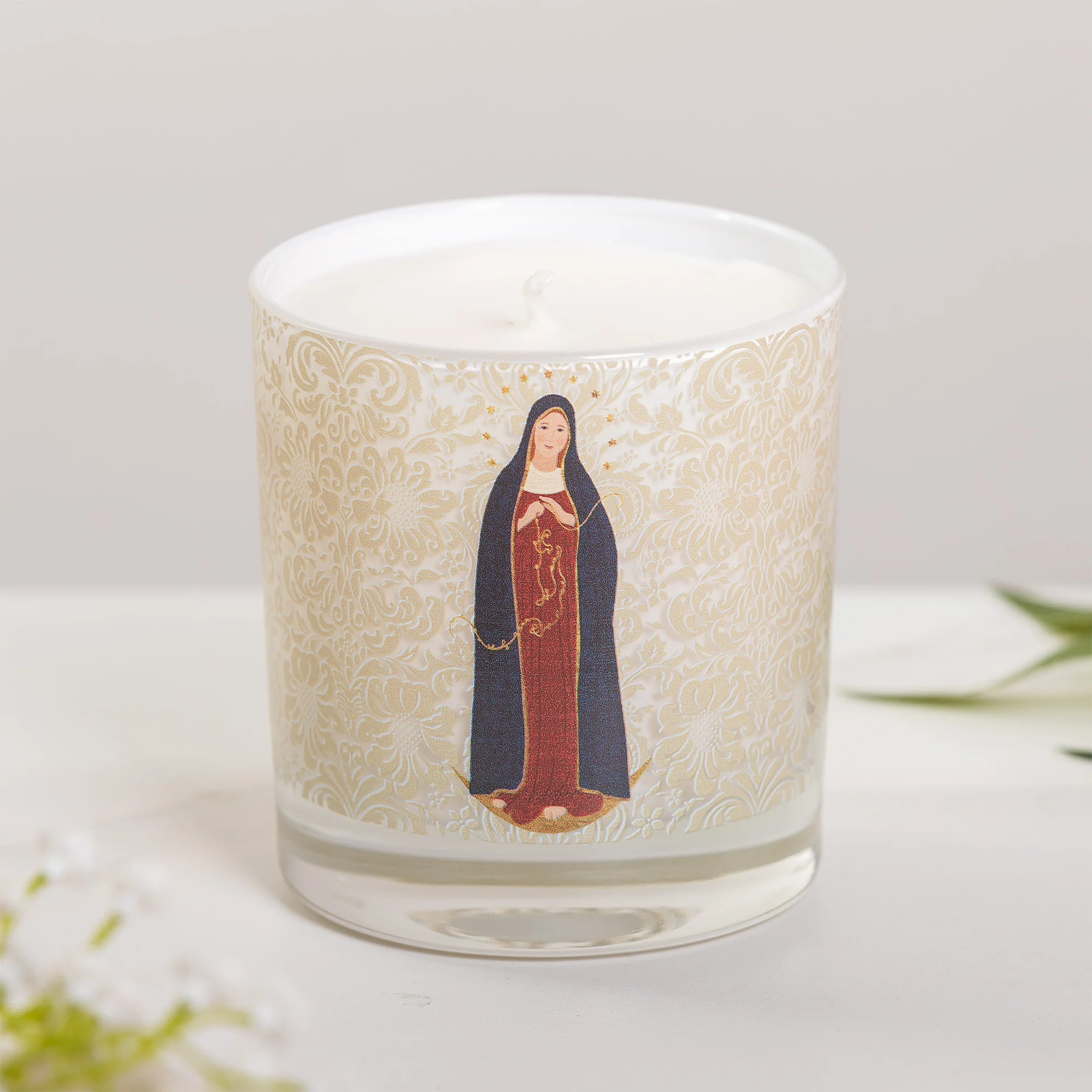 Our Lady Undoer of Knots Toile Candle