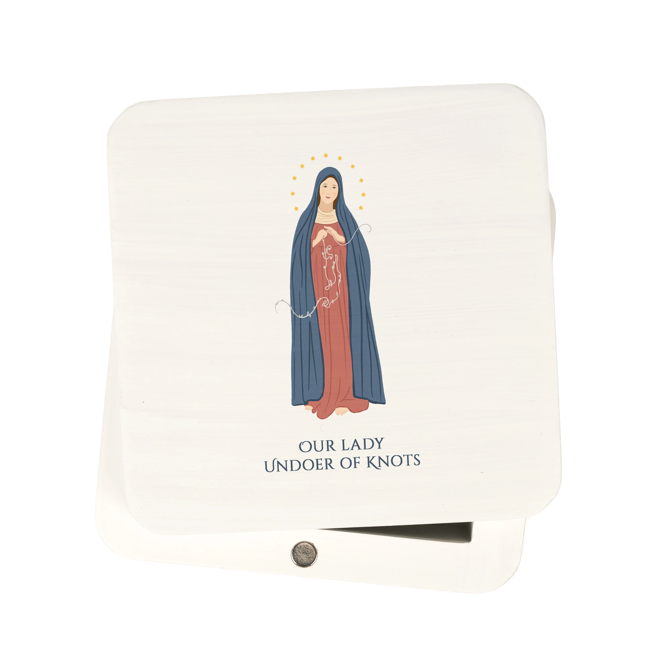 Our Lady Undoer of Knots White Magnetic box - Image 2