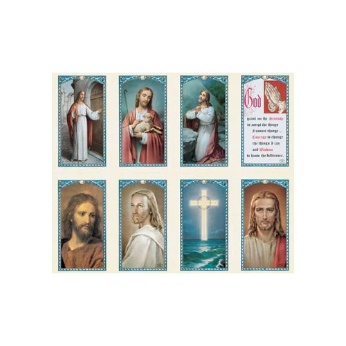 Laminated Our Lord Series Assorted Personalized Prayer Card (Priced Per Card)