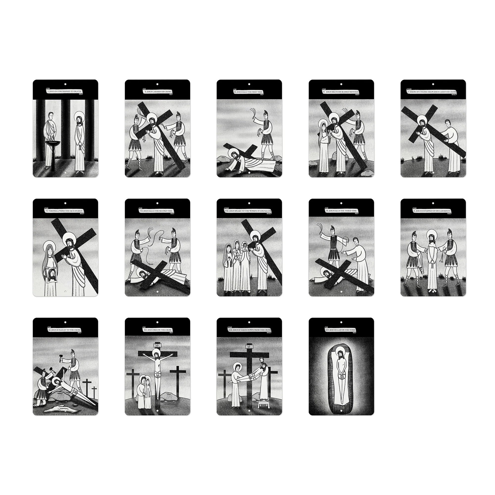 Outdoor Aluminum Stations of the Cross Full Set of 14