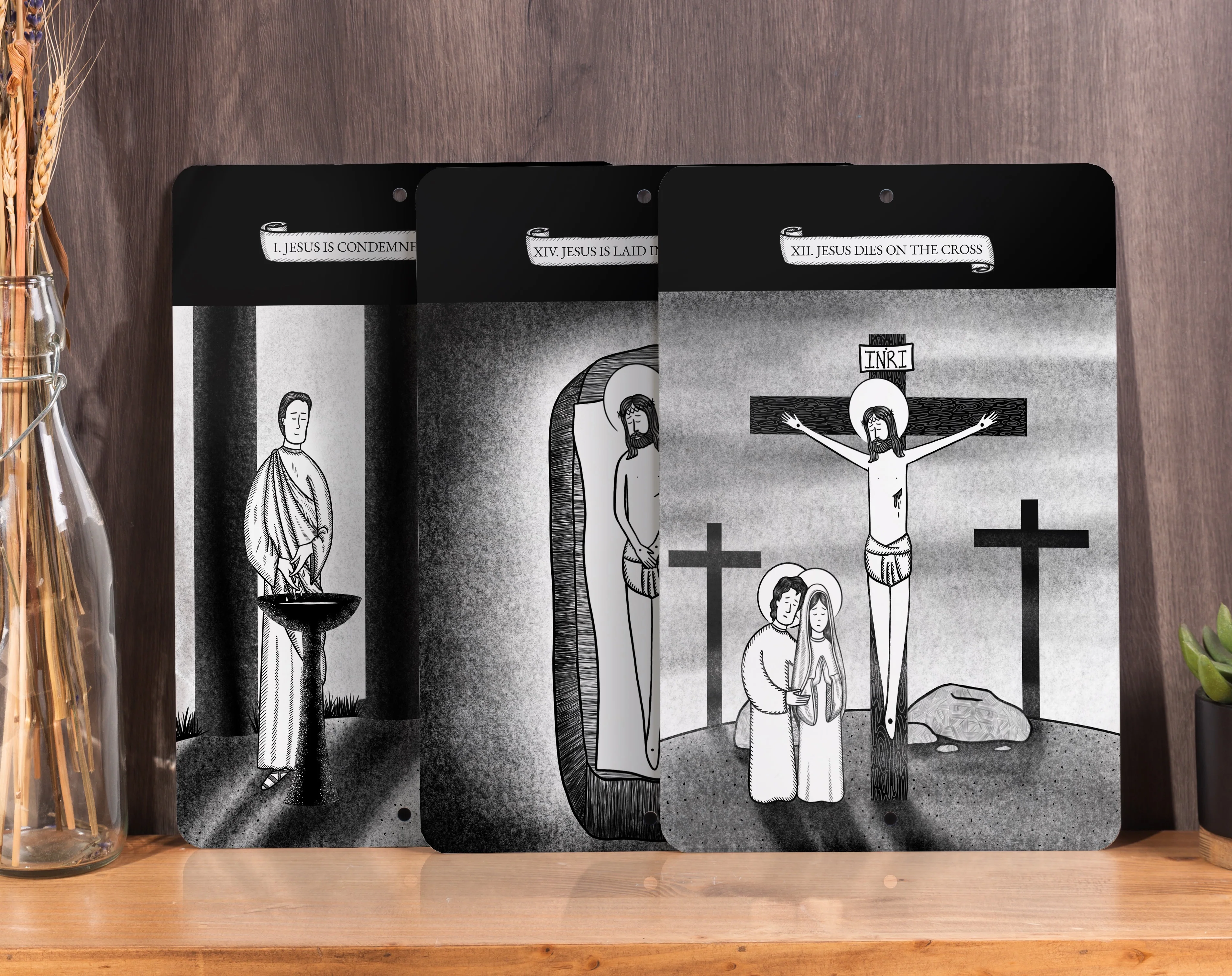 Outdoor Aluminum Stations of the Cross Full Set of 14 - Image 4