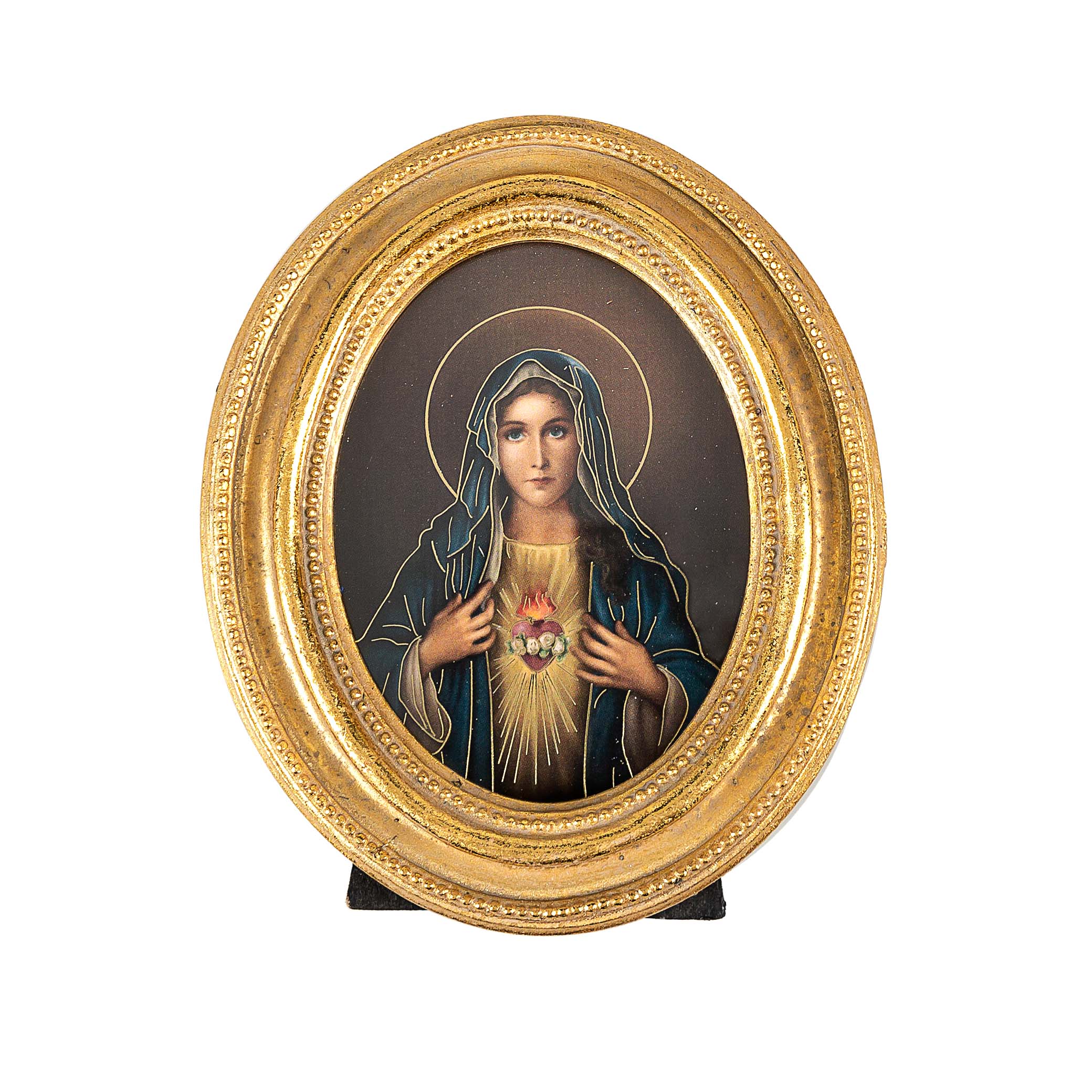 Oval 2-Frame Set of Sacred & Immaculate Heart Prints - Image 2