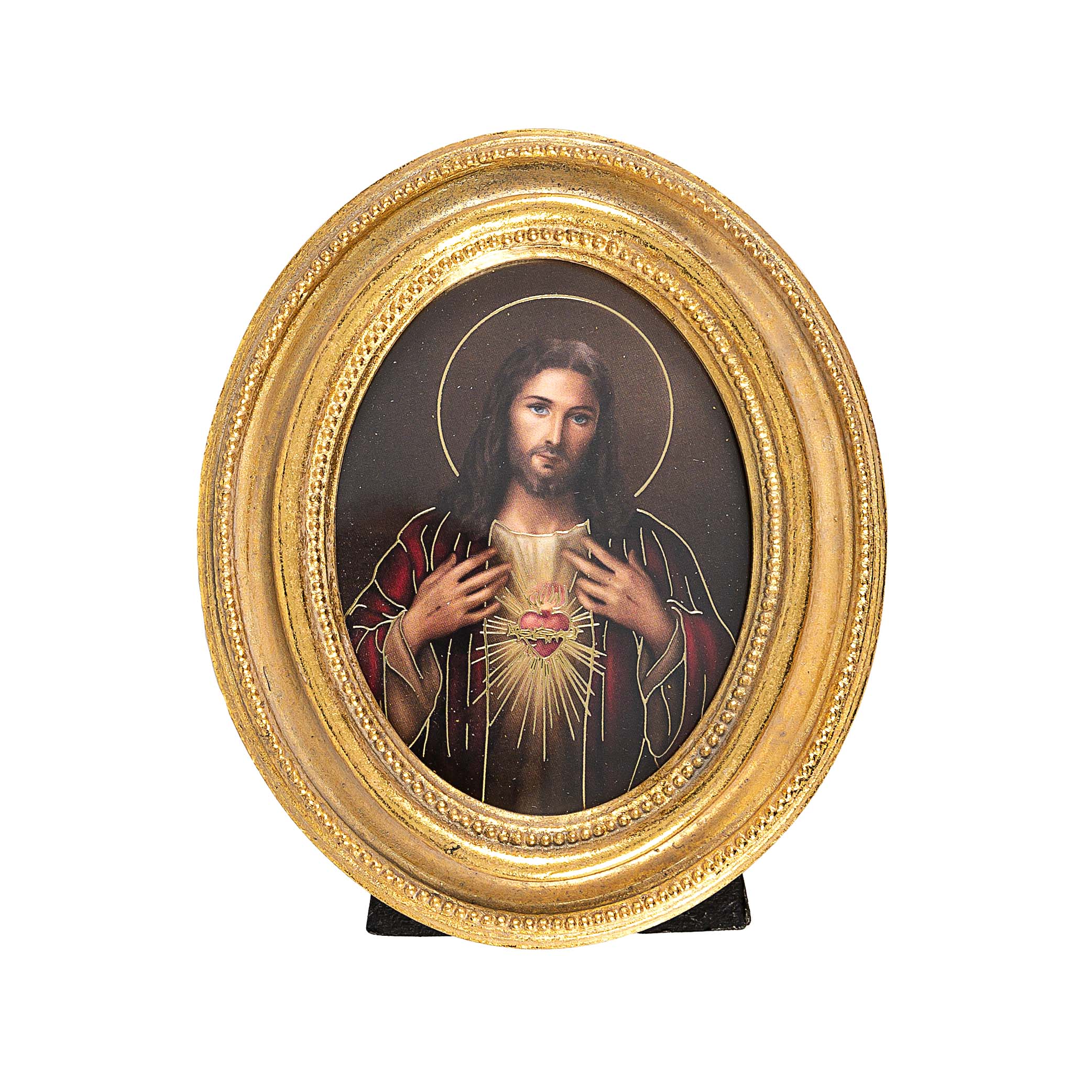 Oval 2-Frame Set of Sacred & Immaculate Heart Prints - Image 3