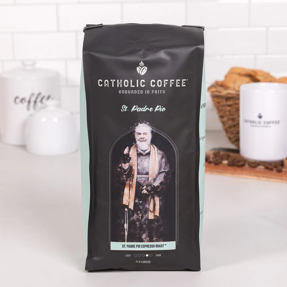 Padre Pio Espresso Roast Coffee - 2 lb. Bag - Image 2