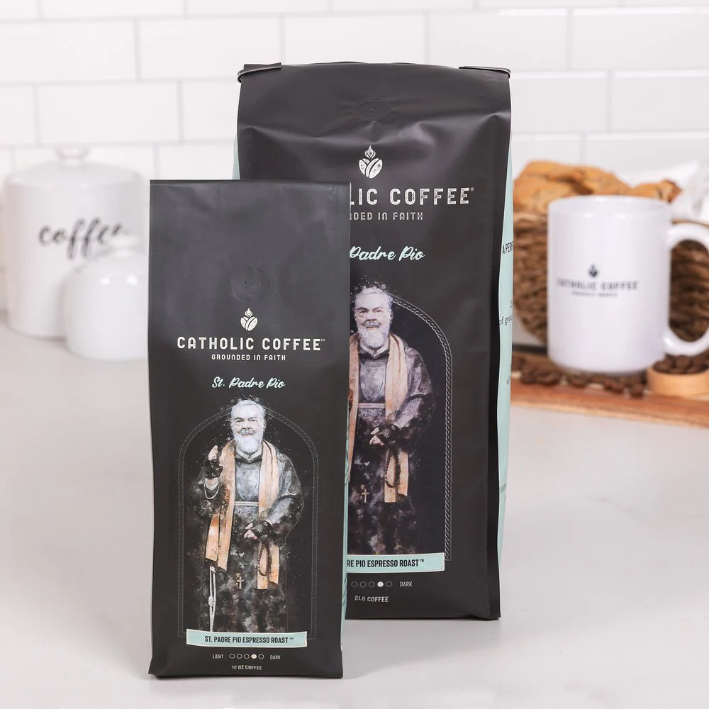 Padre Pio Espresso Roast Coffee - 2 lb. Bag - Image 3