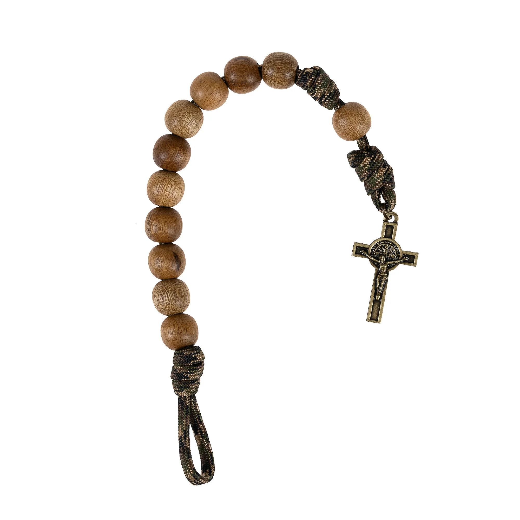 Paracord St. Benedict Decade Rosary Bracelet - Image 2