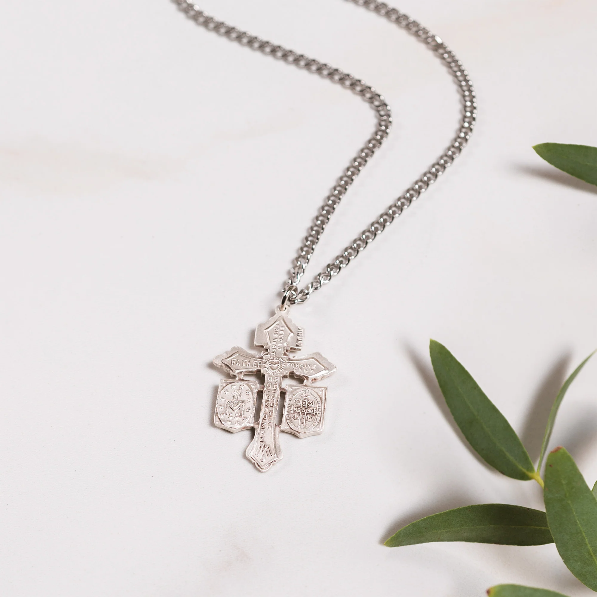 Pardon Crucifix with Benedict & Miraculous Medal Necklace - Image 2