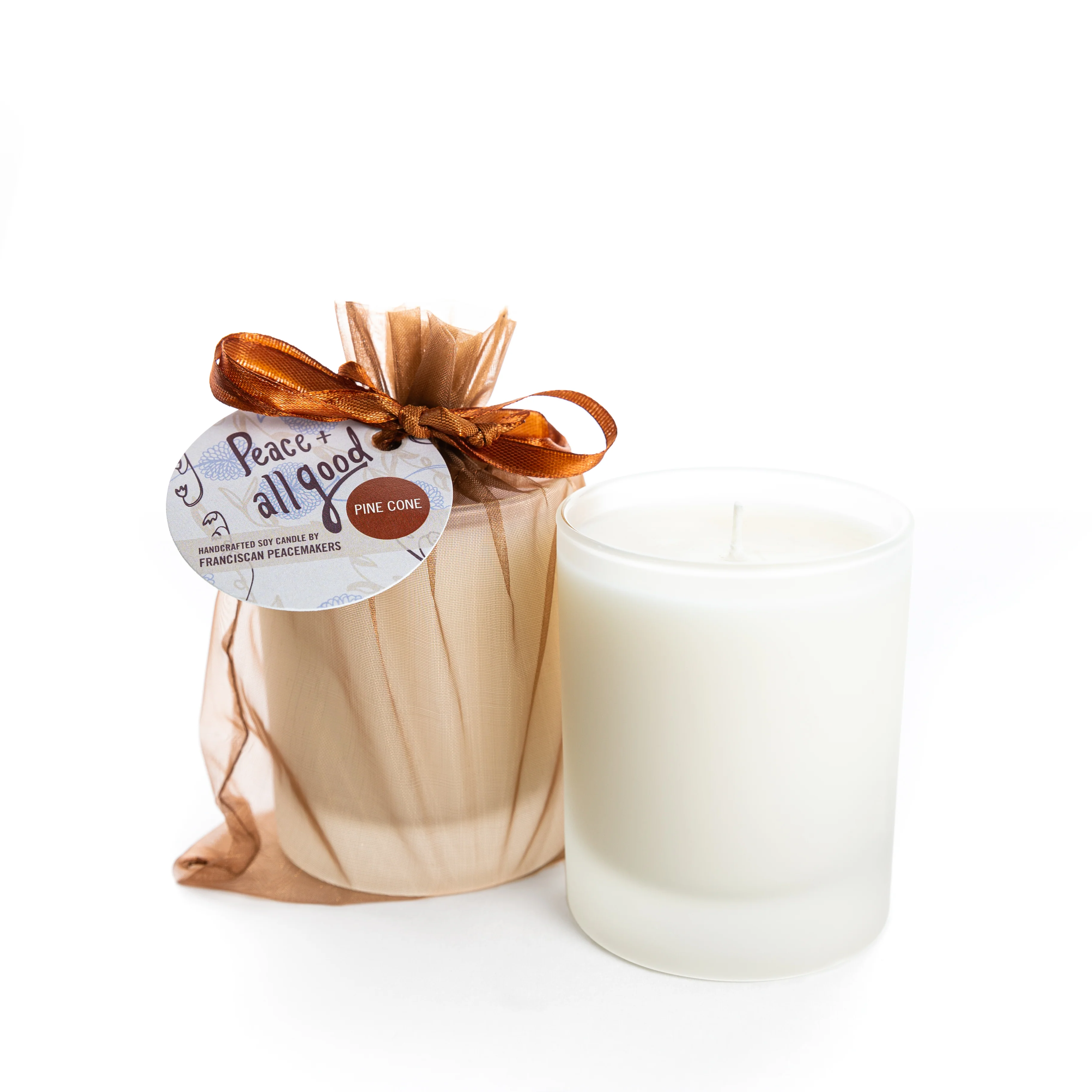 Peace & All Good Pine Cone Soy Candle - 6.5 oz - Image 3