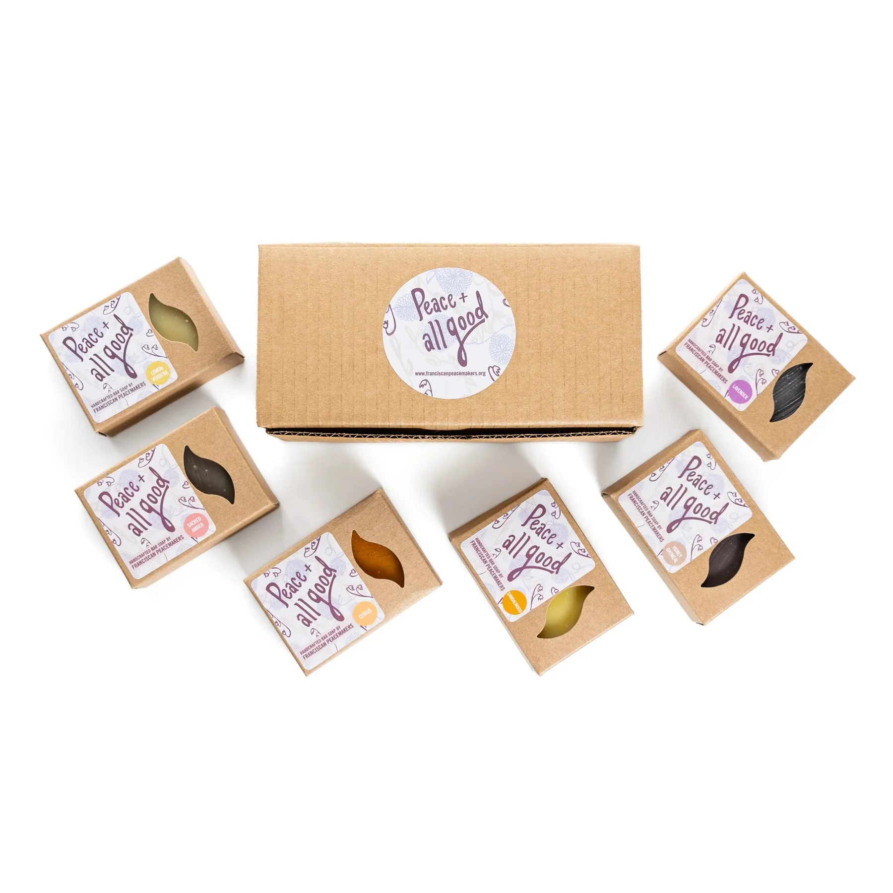 Peace & All Good Variety Bar Soap Gift Set - With or Without Soap Dish - Image 4