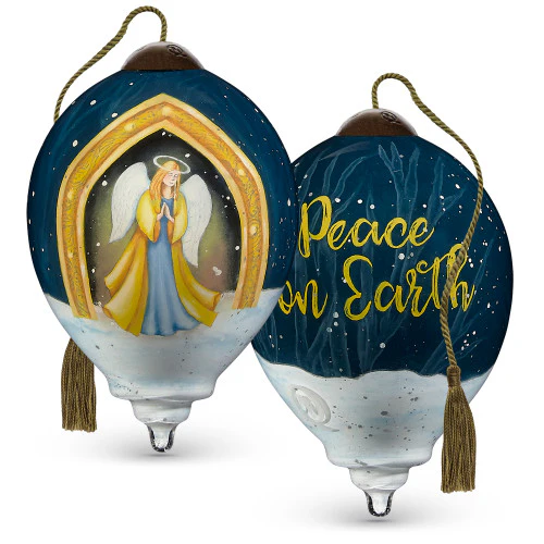 Peace of the Angels Blown Glass Ornament - Image 2