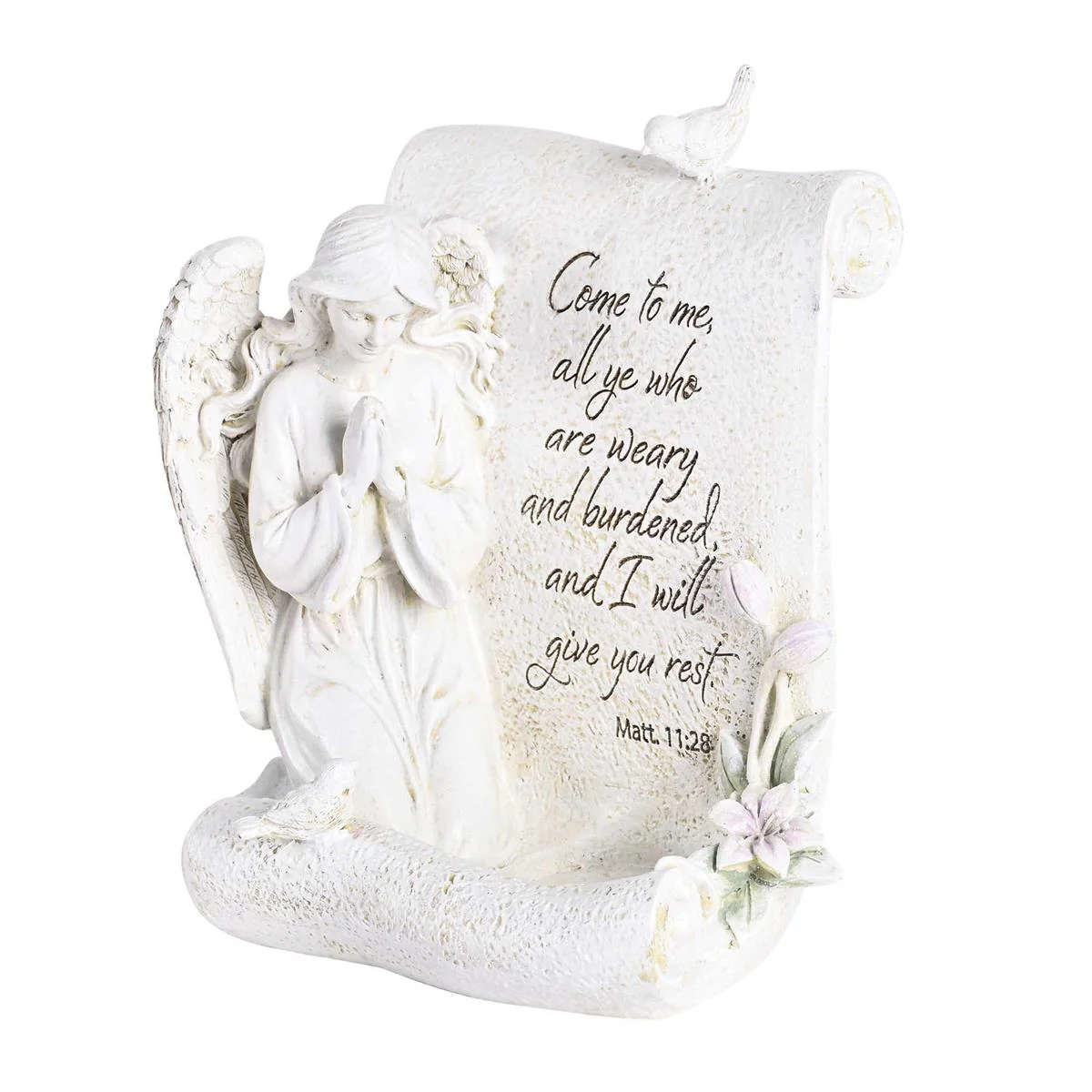 Peaceful Praying Angel Tealight Figurine - 7" - Image 2