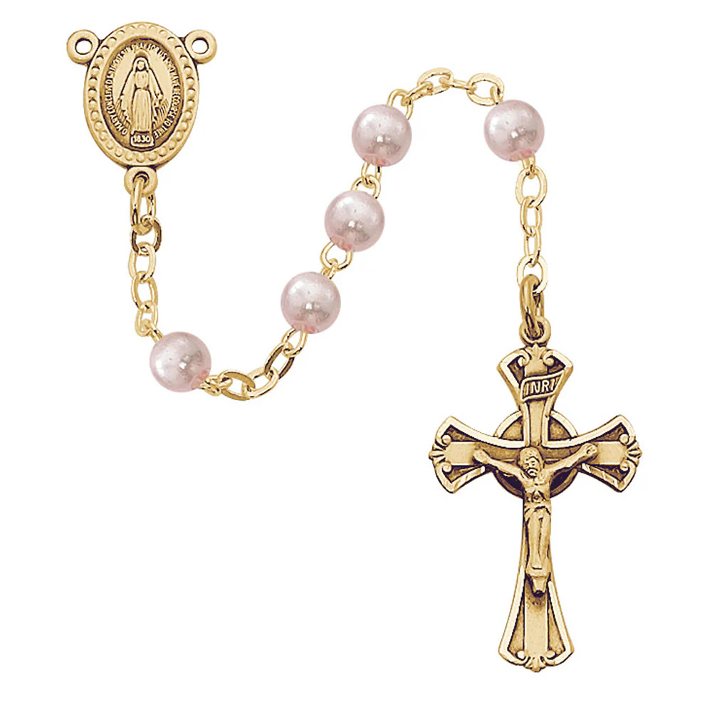 Pearl Gold Plated Children's Rosary