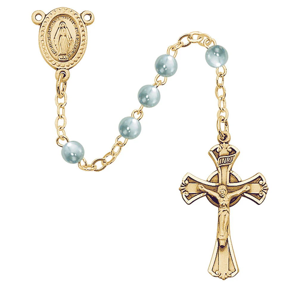 Pearl Gold Plated Children's Rosary - Image 2