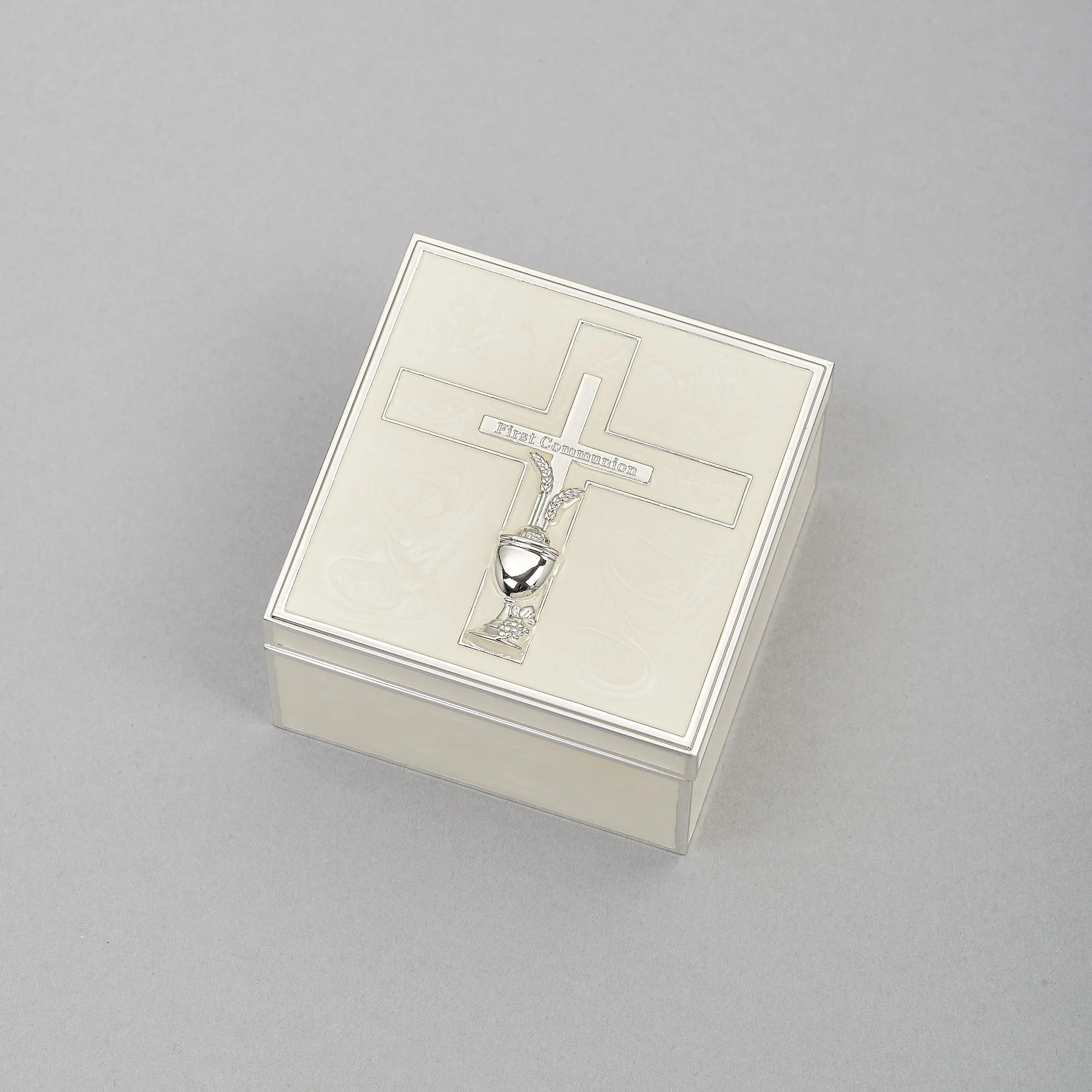Pearlized First Communion Keepsake Box - 2.25"