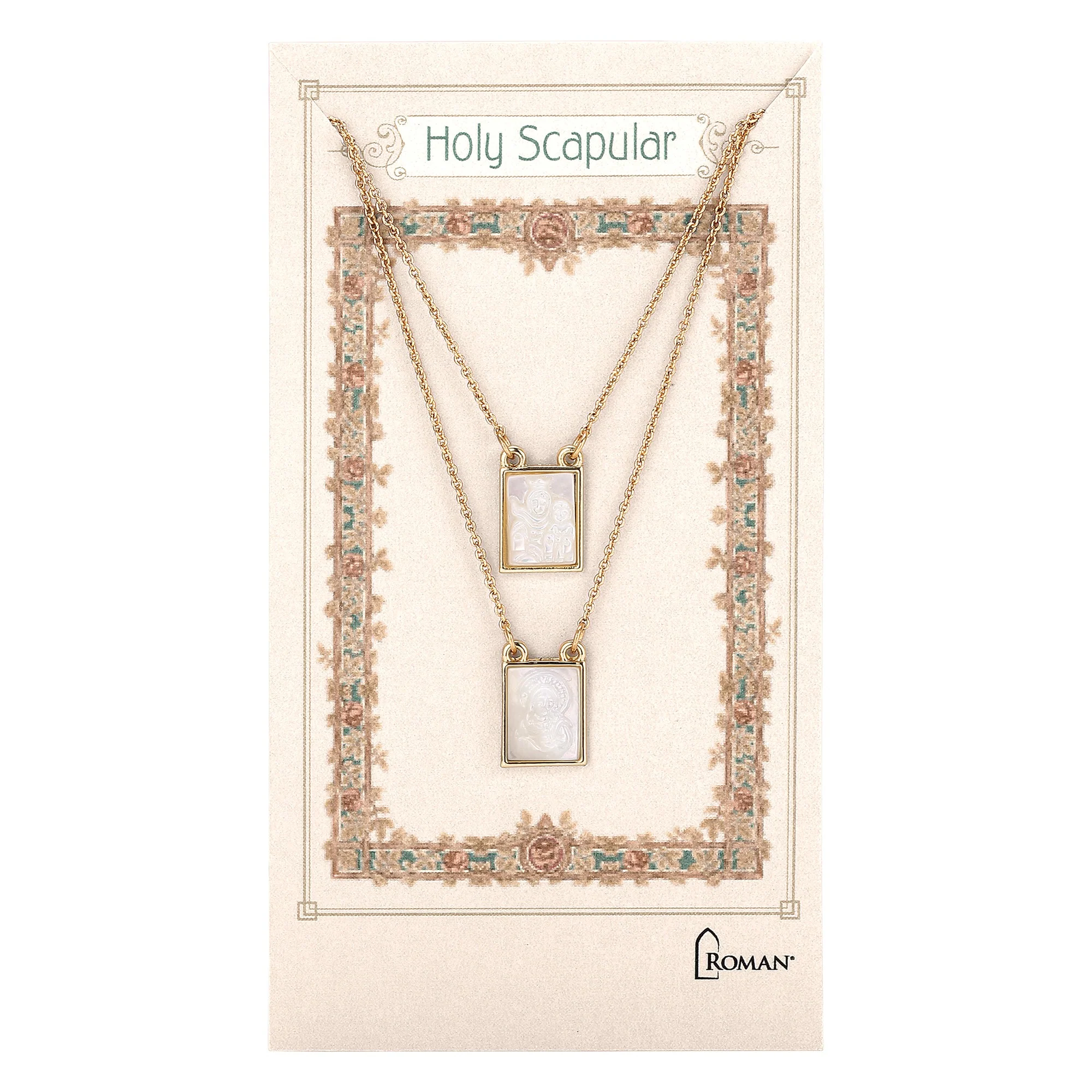 Pearlized Scapular Gold Necklace - Image 2