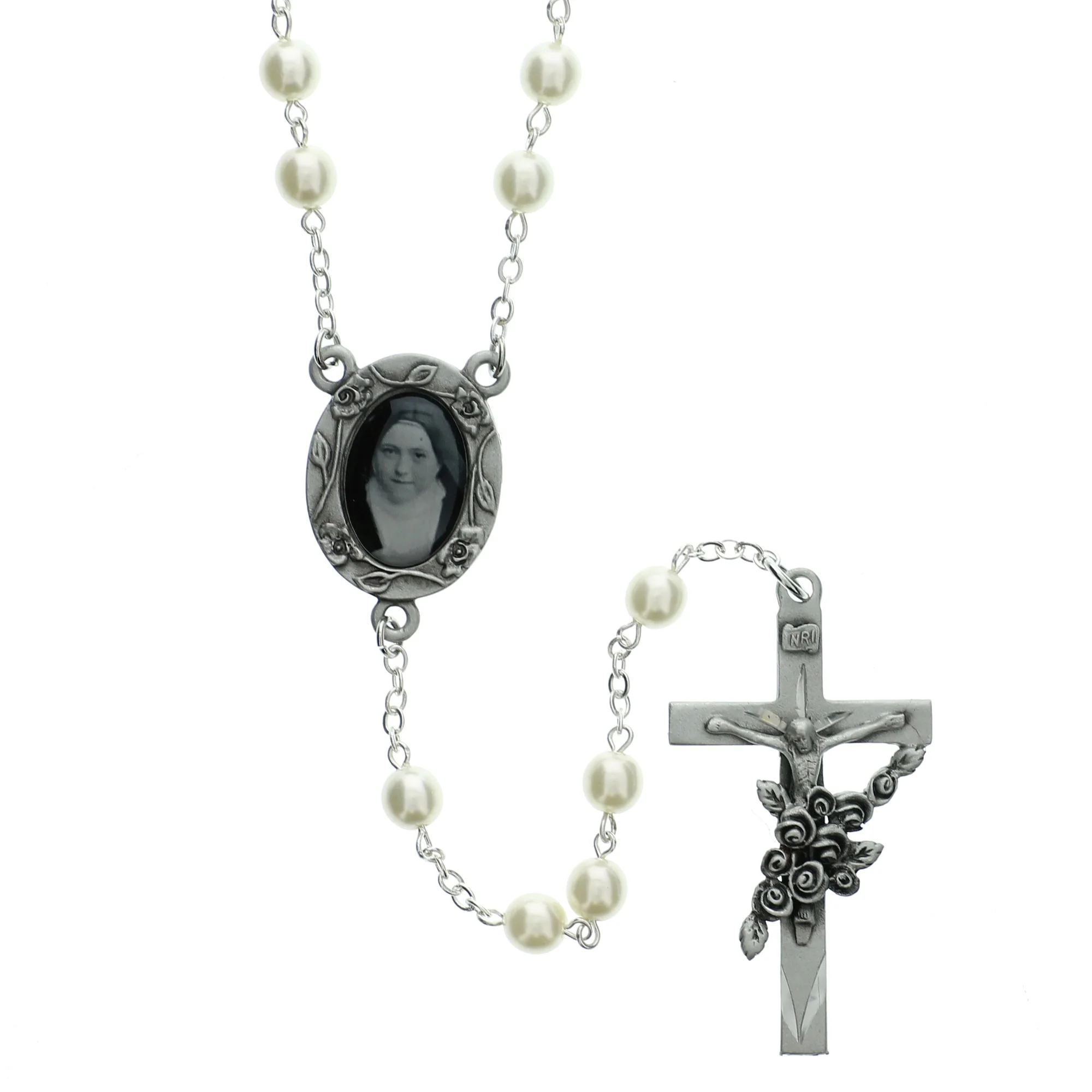Pearls & Roses St. Therese Rosary