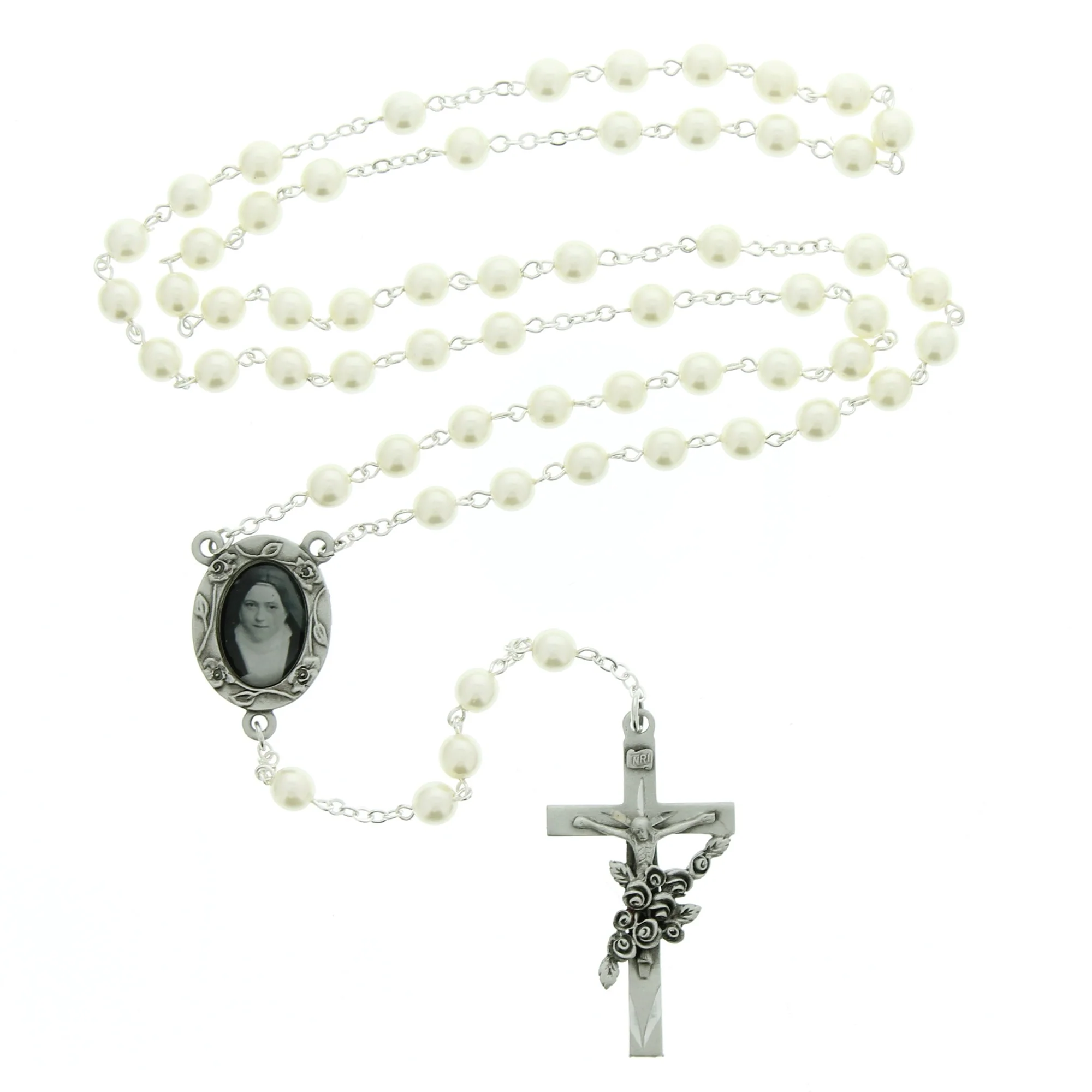 Pearls & Roses St. Therese Rosary - Image 2