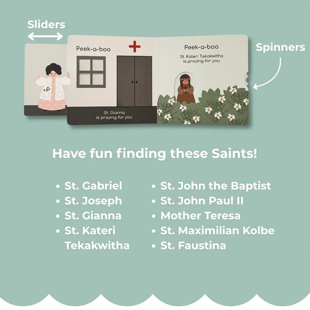 Peek-A-Boo Saints Catholic Board Book - Image 6