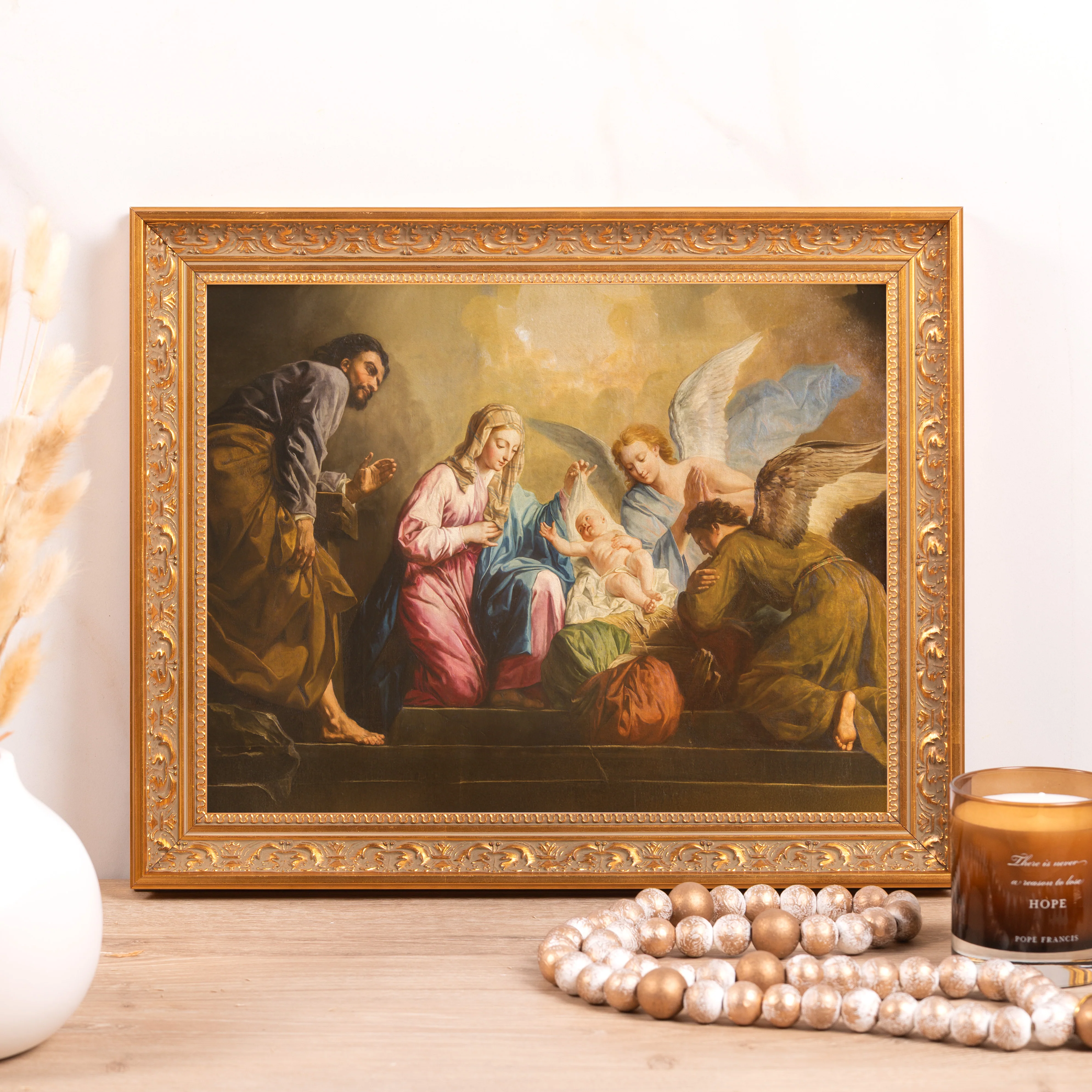 Pellegrini's The Nativity Framed Canvas - Sacred Classics Collection - Image 2
