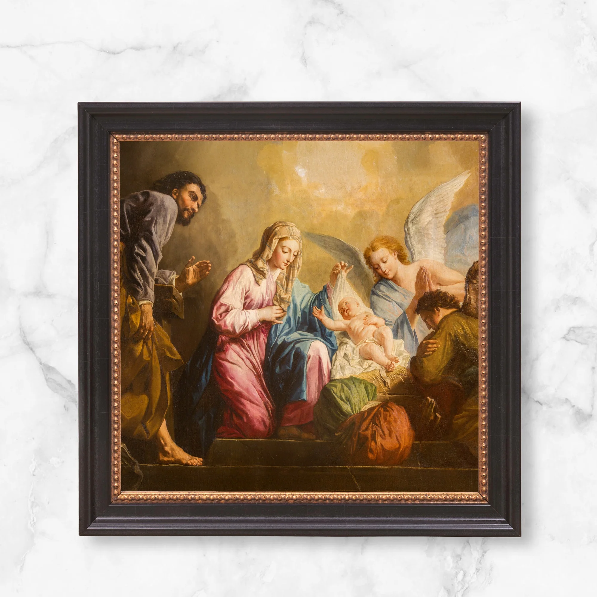 Pellegrini's The Nativity Framed Canvas - Sacred Mini Collection - Image 12