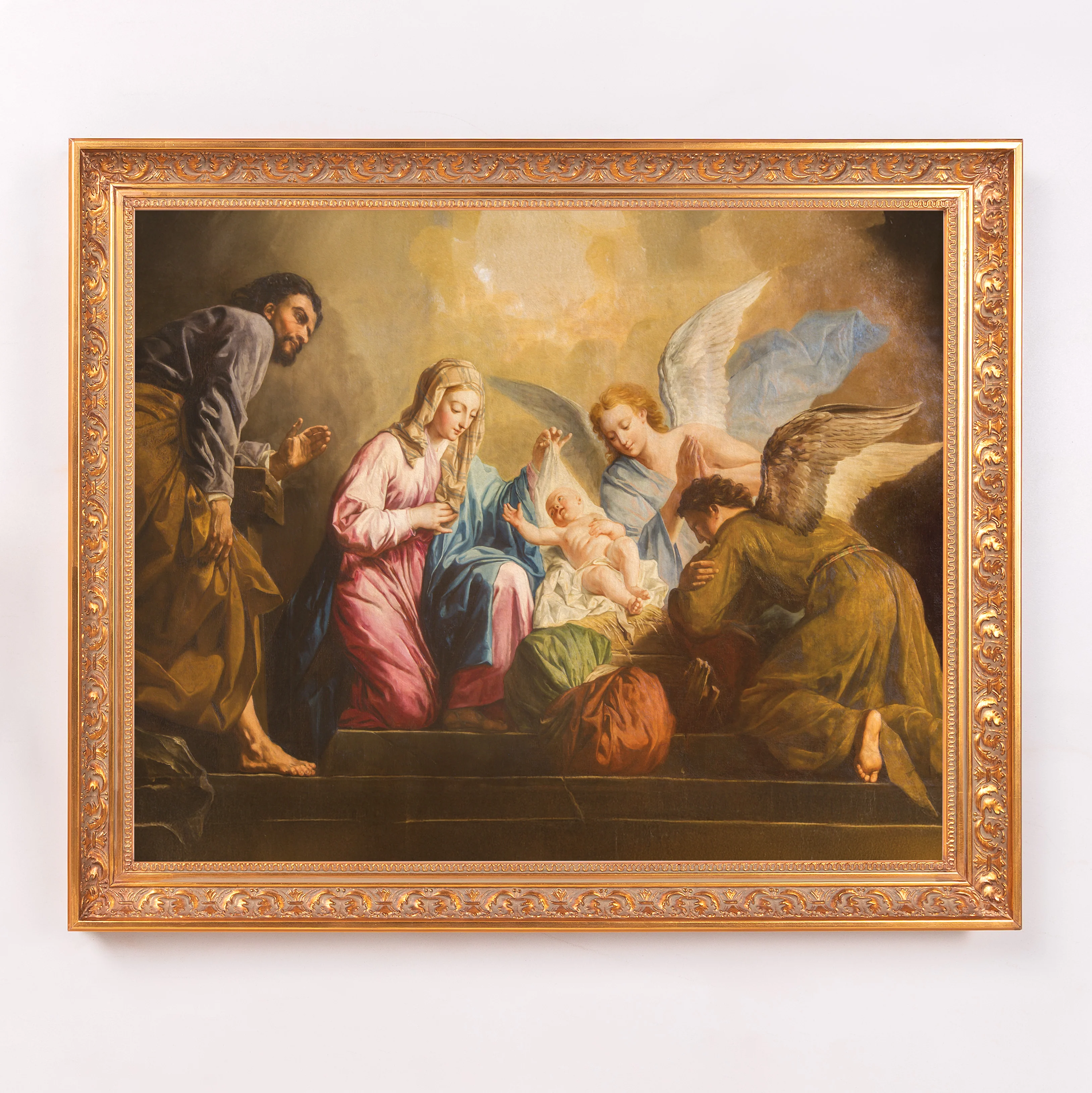Pellegrini's The Nativity Framed Canvas - Sacred Signature Collection