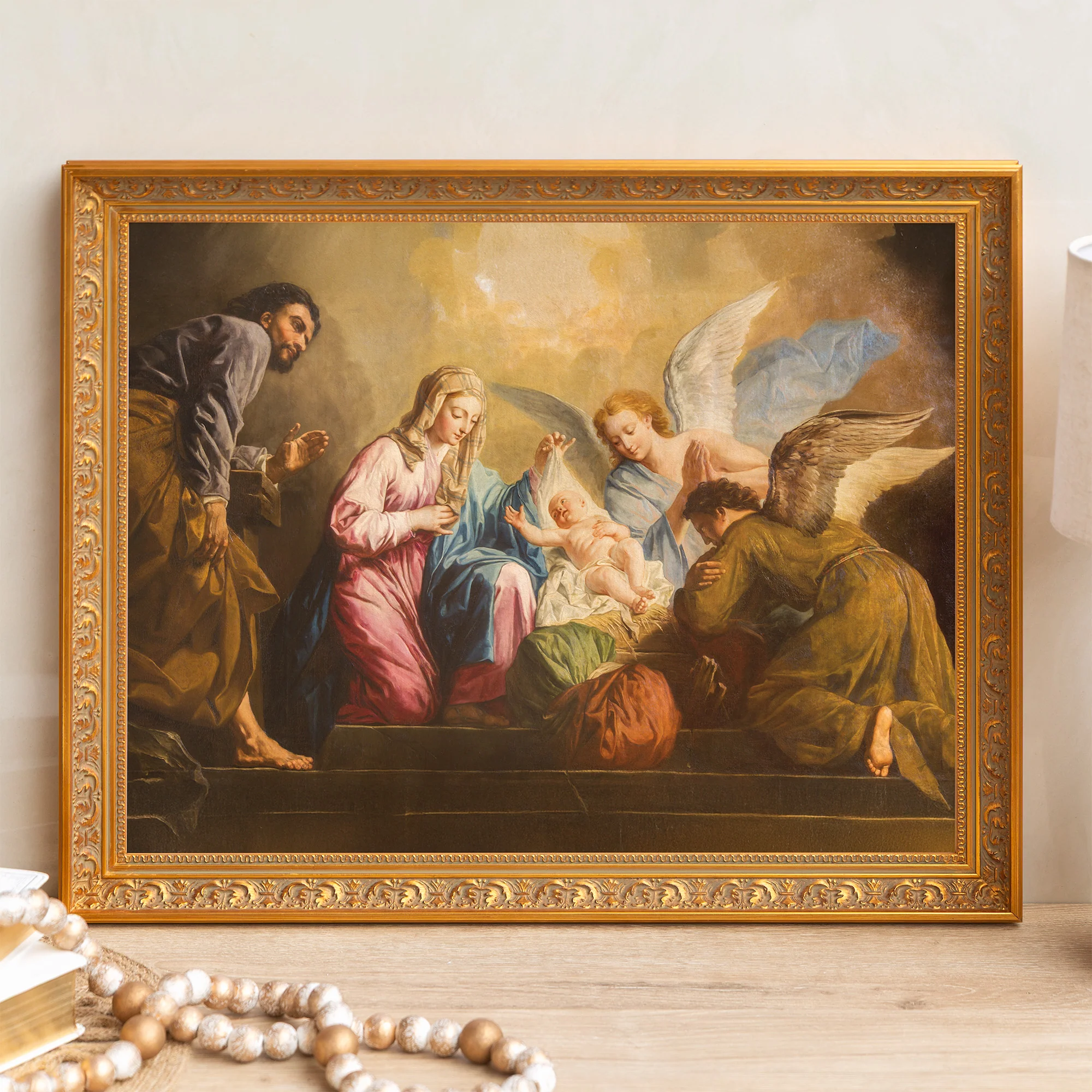 Pellegrini's The Nativity Framed Canvas - Sacred Signature Collection - Image 11