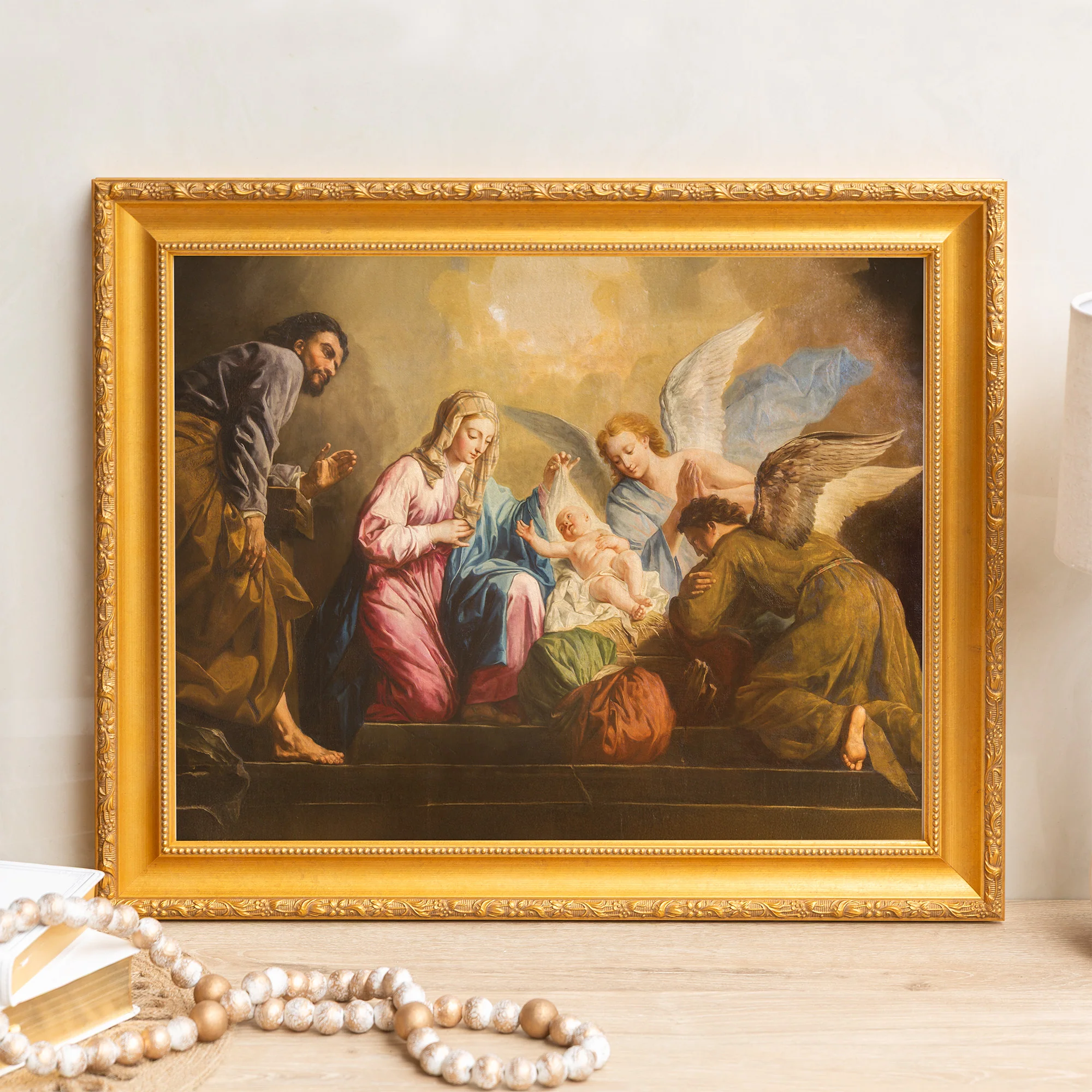 Pellegrini's The Nativity Framed Canvas - Sacred Signature Collection - Image 3